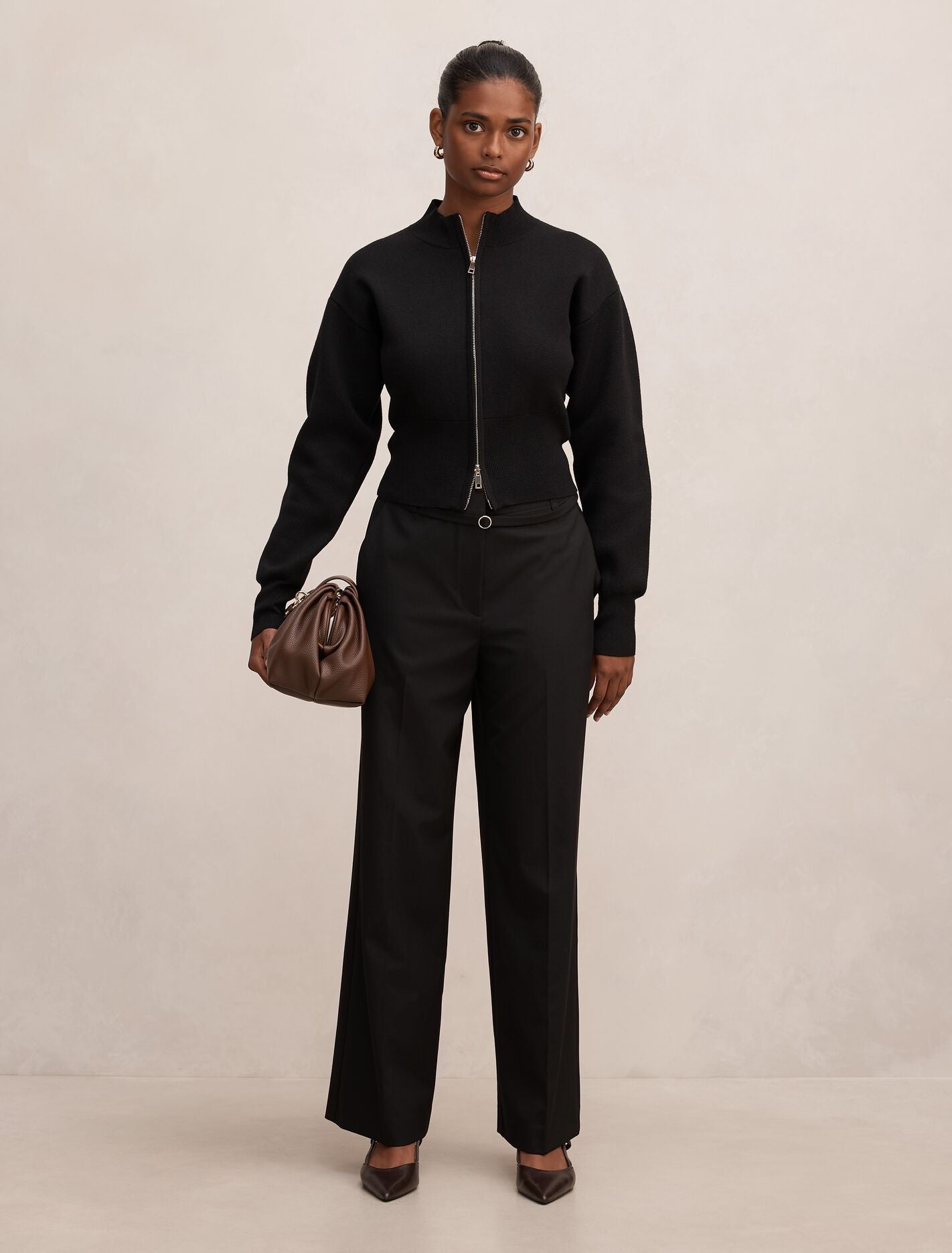 Kyla Petite Belted Straight Leg Pants Forever New
