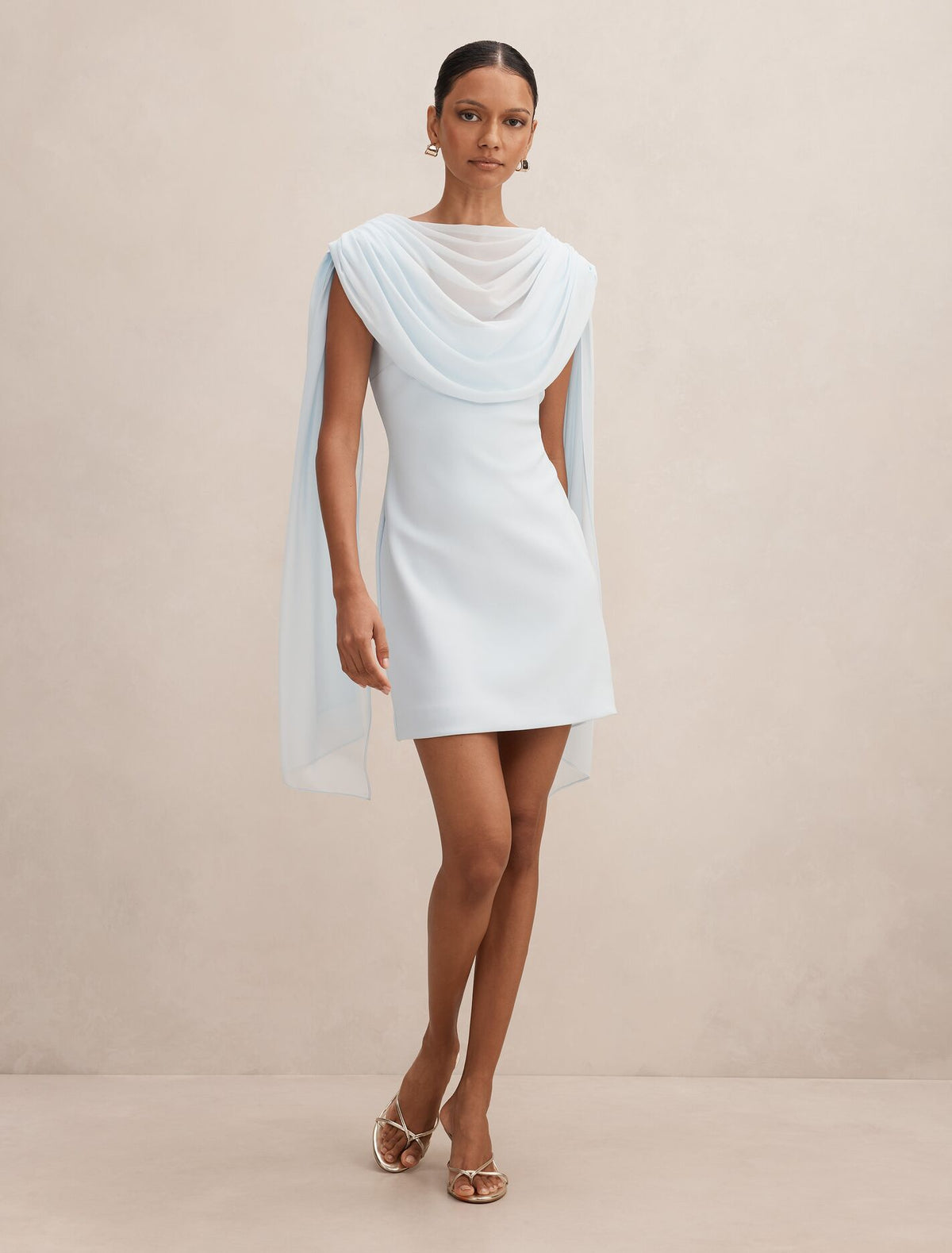 Bowie Petite Mini Dress With Shawl Forever New