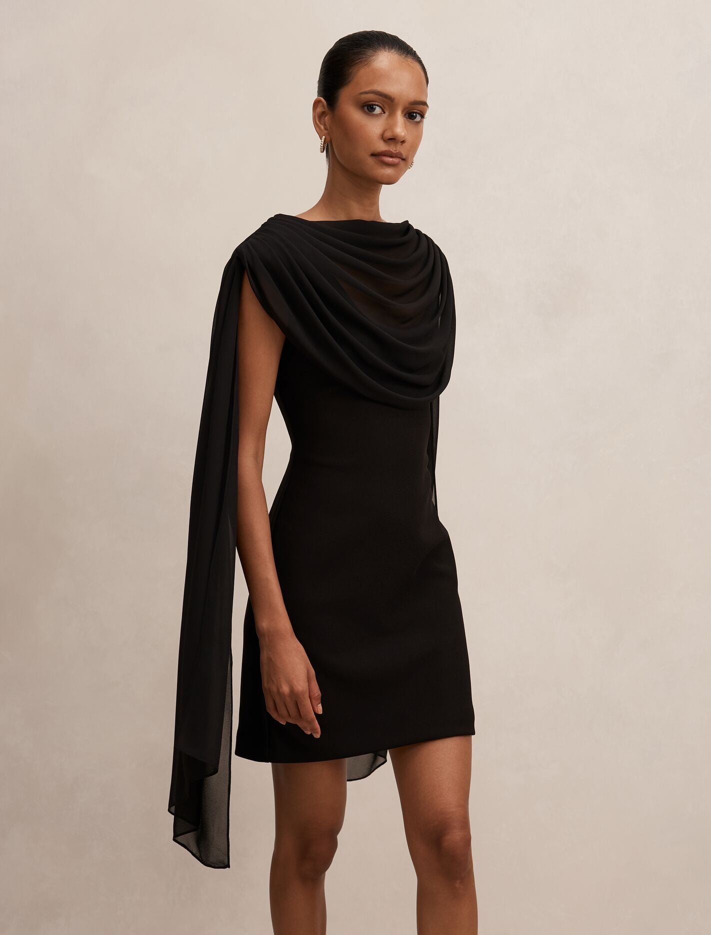 Bowie Petite Mini Dress With Shawl Forever New