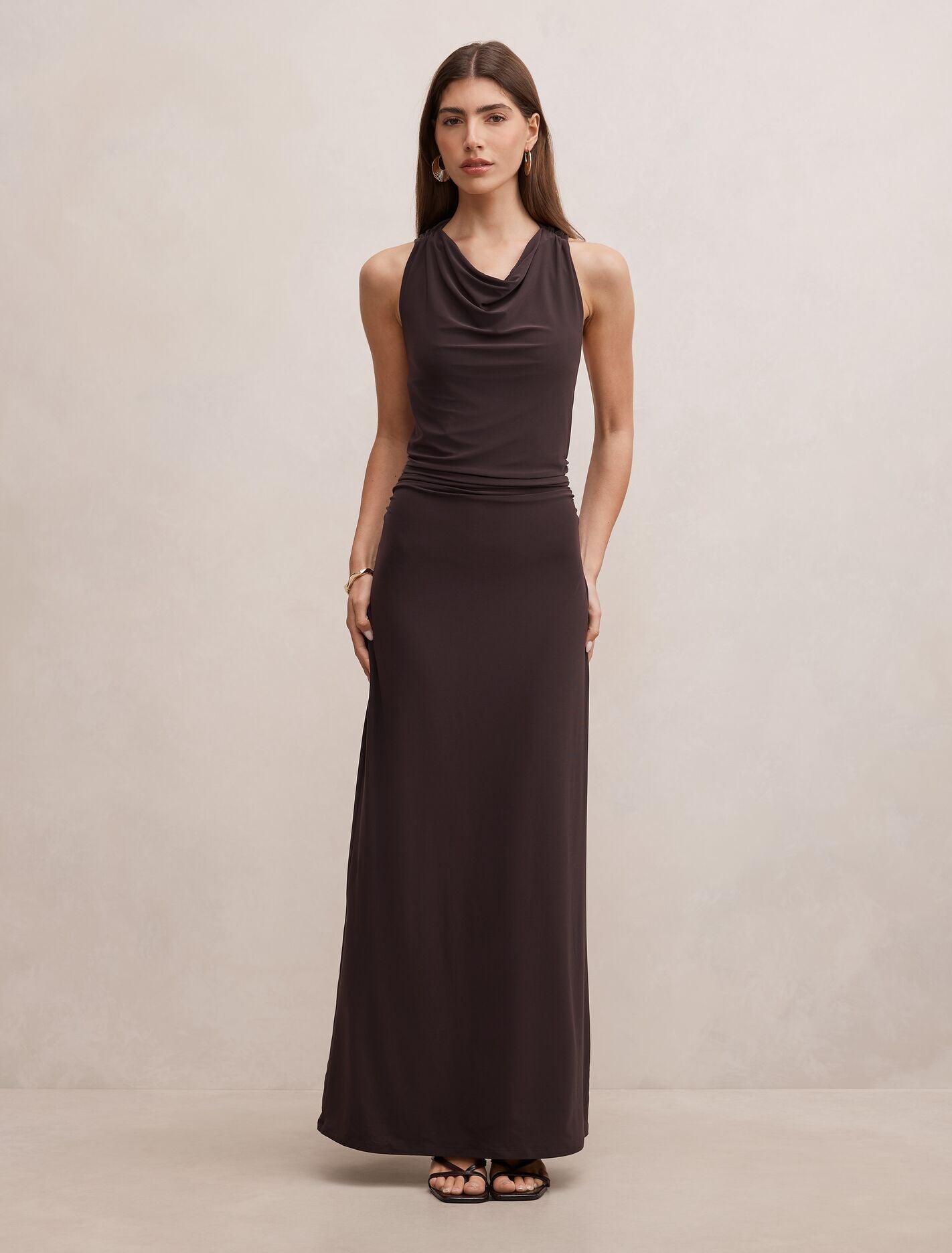 Jae Bubble Back Hardware Maxi Dress Freckle Forever New