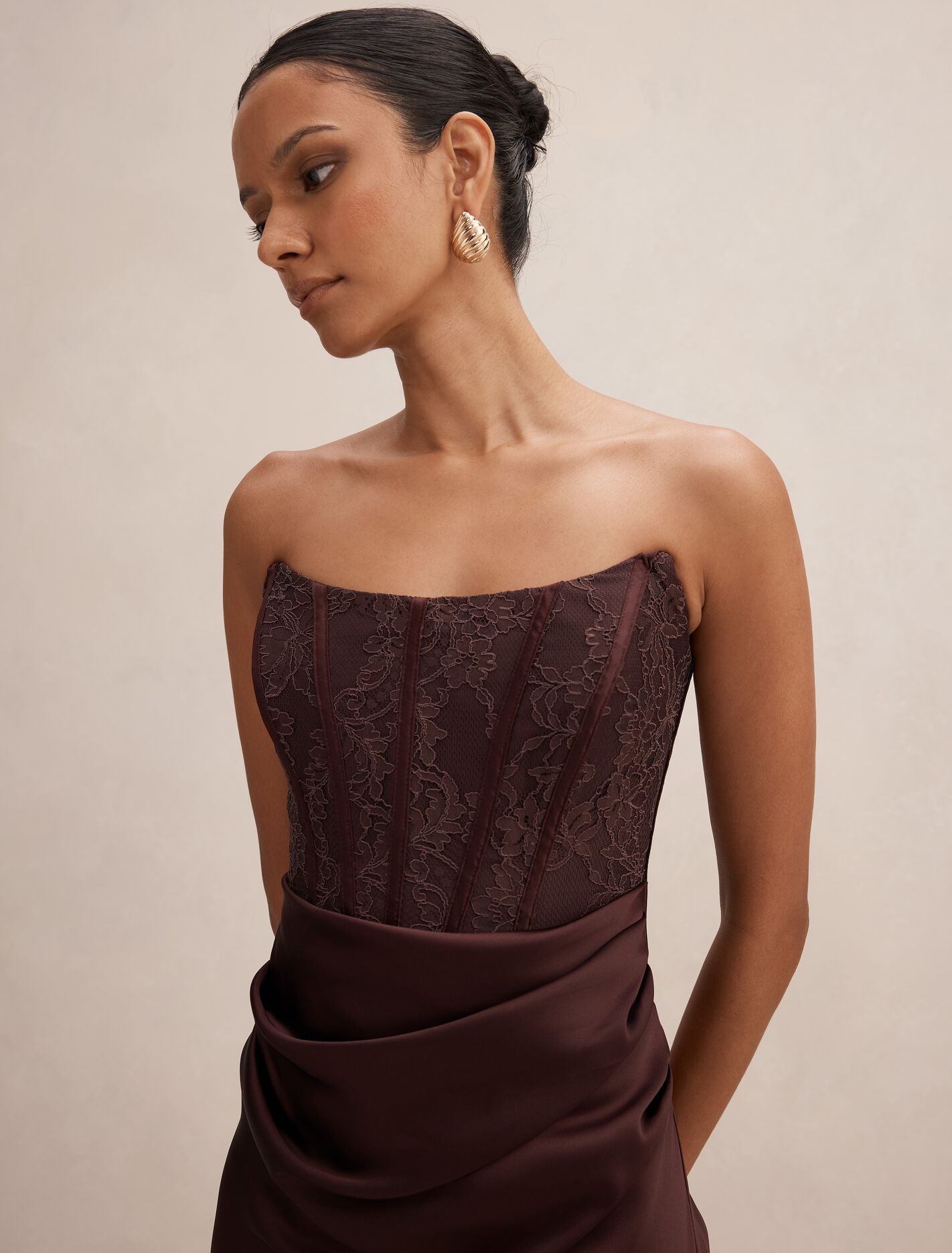 Ivy Petite Lace Corset Maxi Dress Forever New