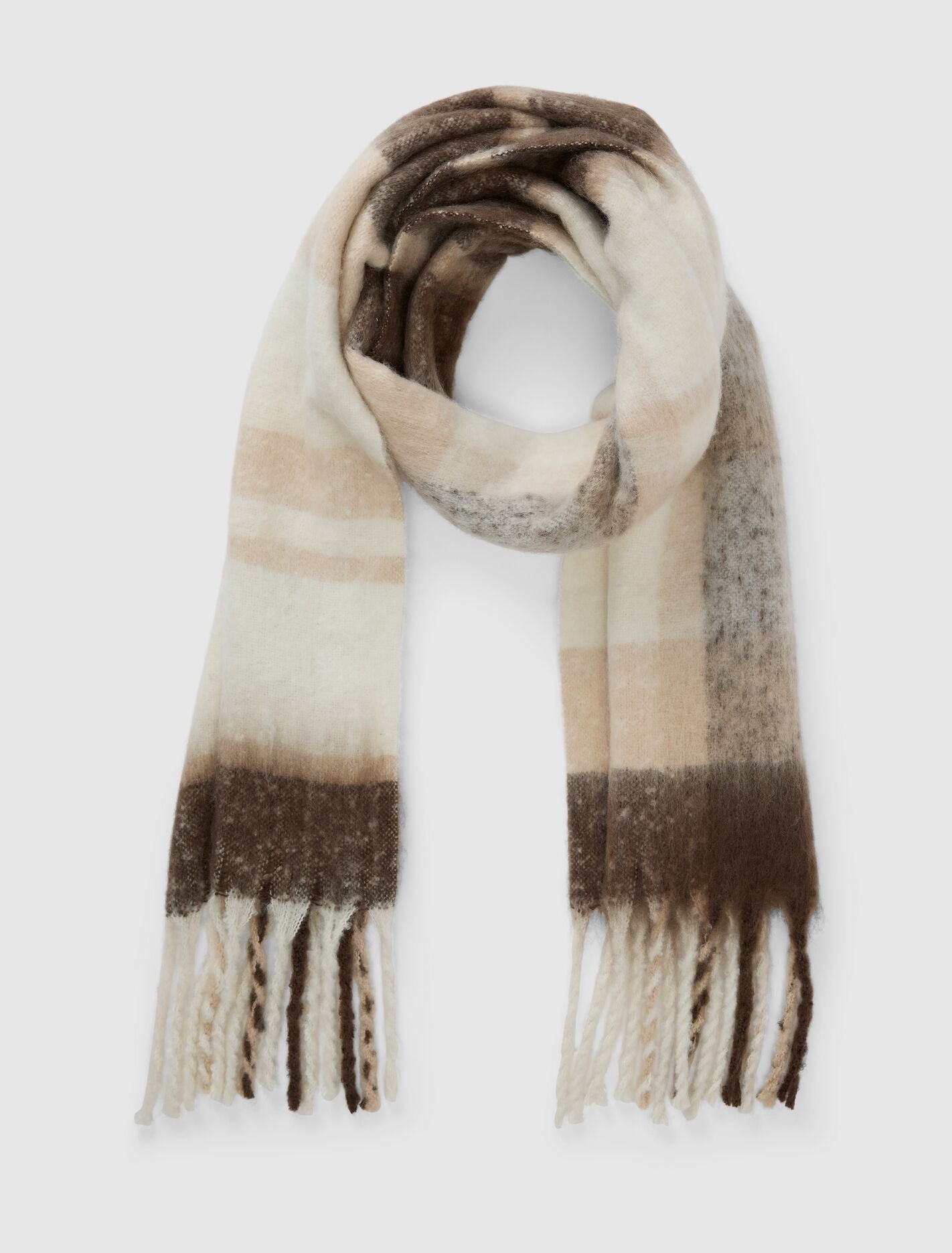 Camille Check Brushed Scarf Forever New