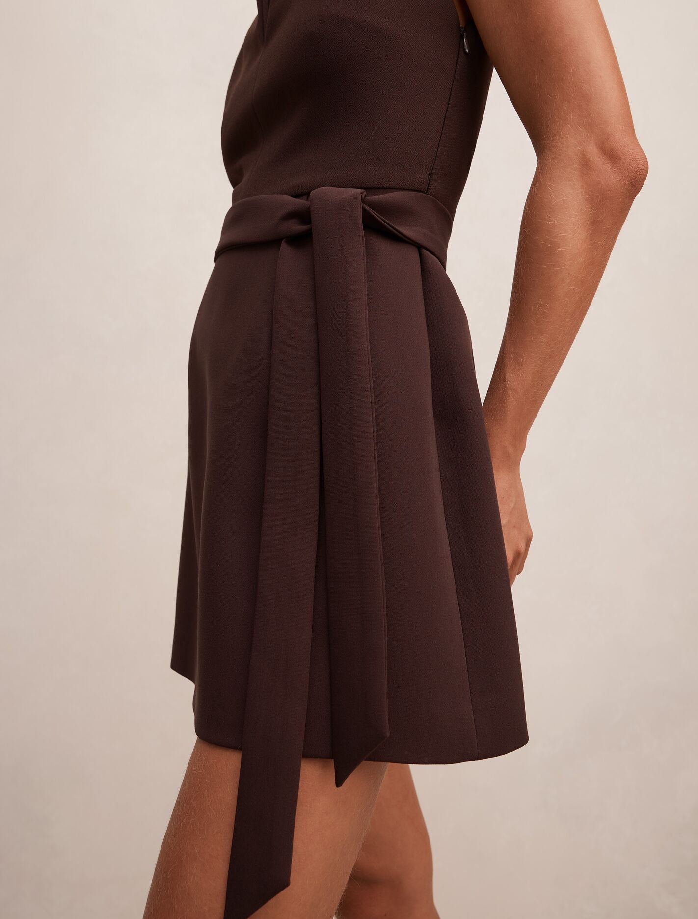Rory Structured Tie Mini Dress Forever New