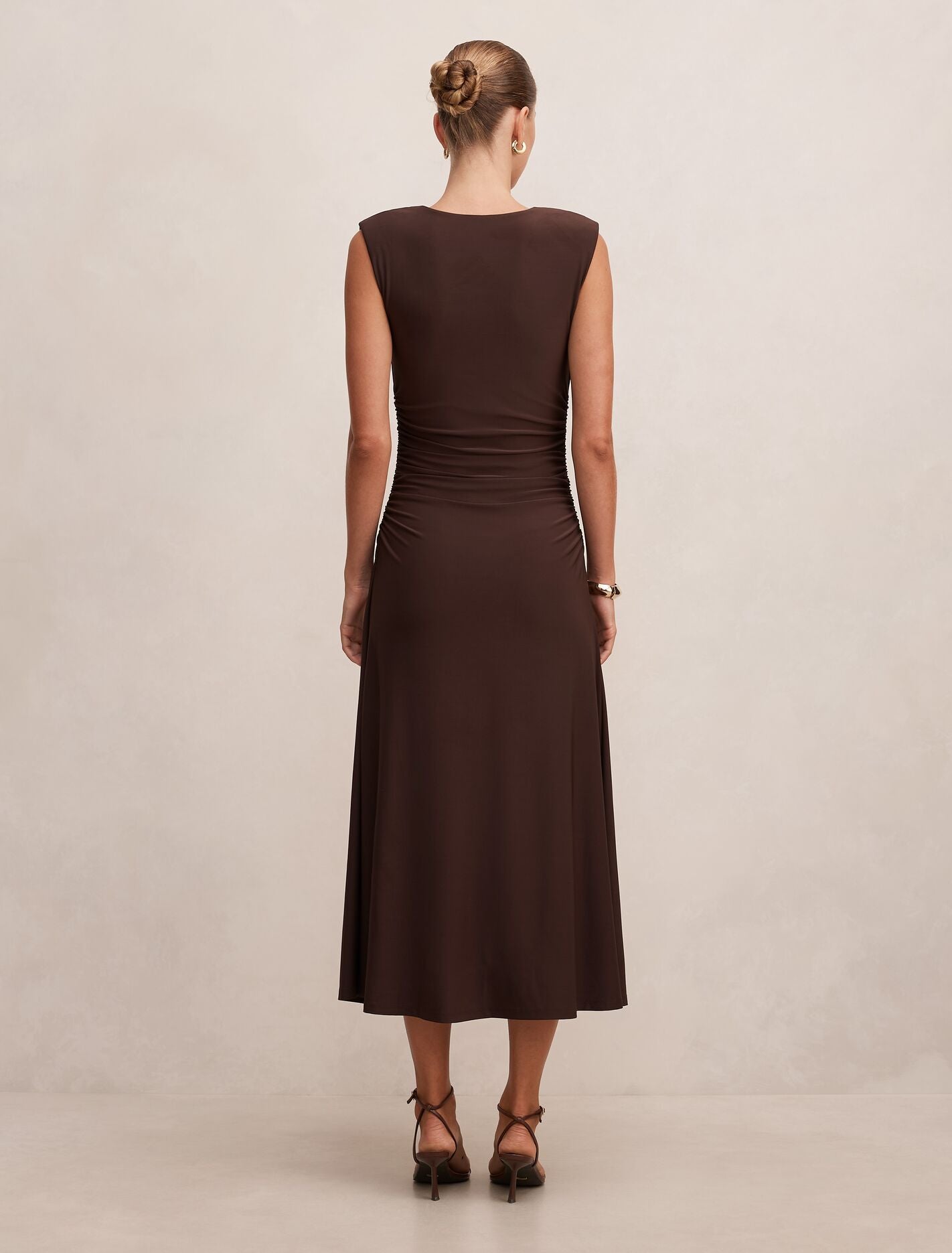 Alisa Ruched Jersey Midi Dress Forever New