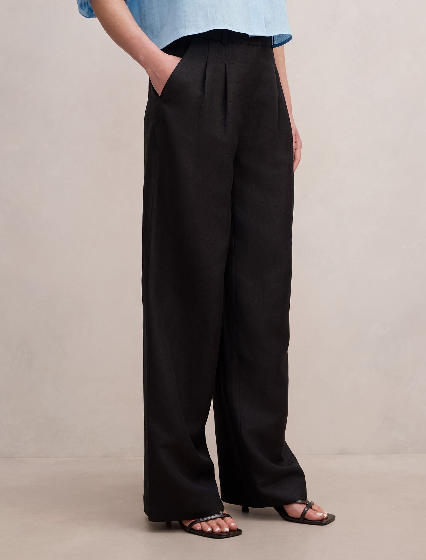 Eva Linen Wide Leg Pants Forever New
