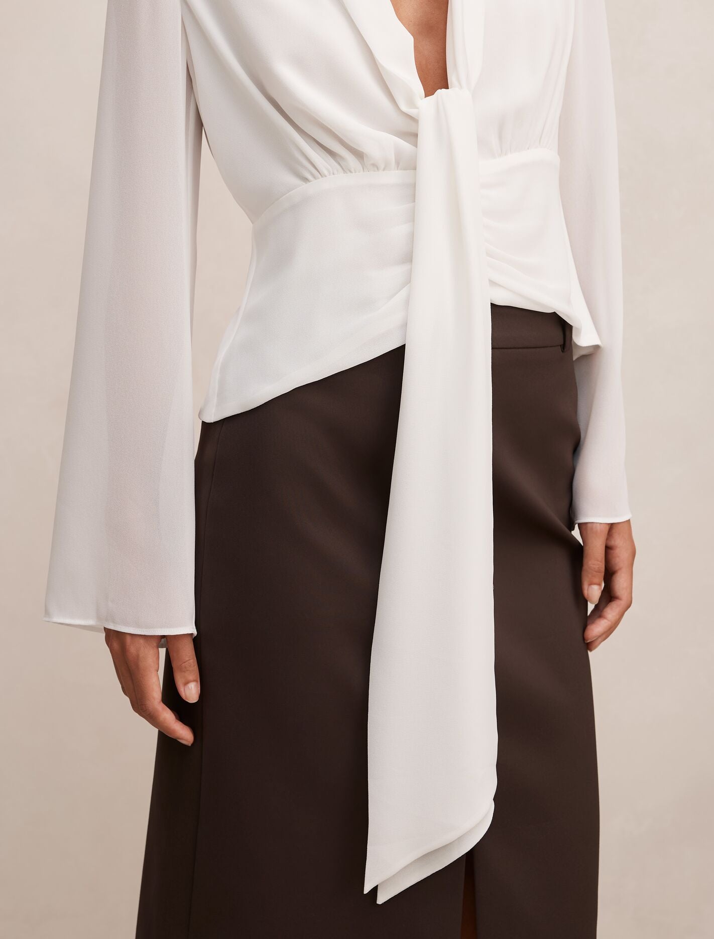 Luna Tie Front Blouse Forever New