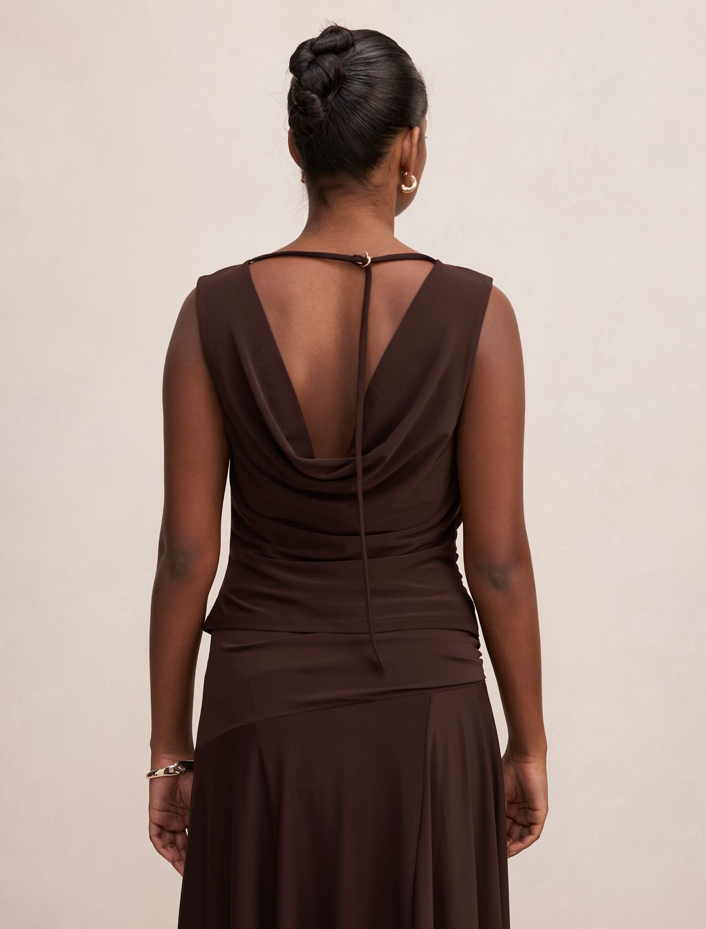 Ada Petite Drape Cowl Back Top Forever New