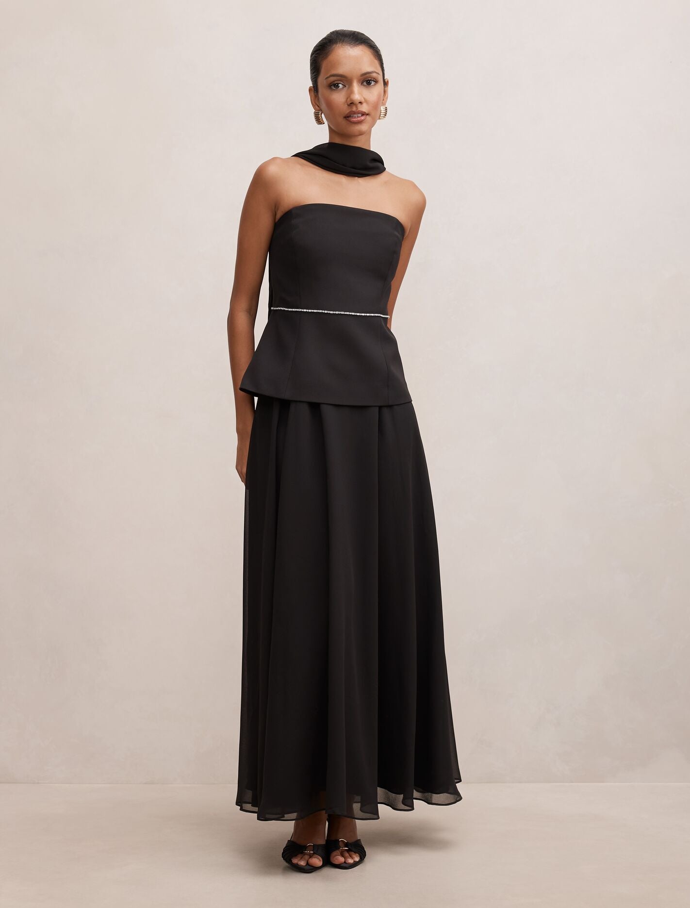 Laney Petite Corset Maxi Dress Black Forever New