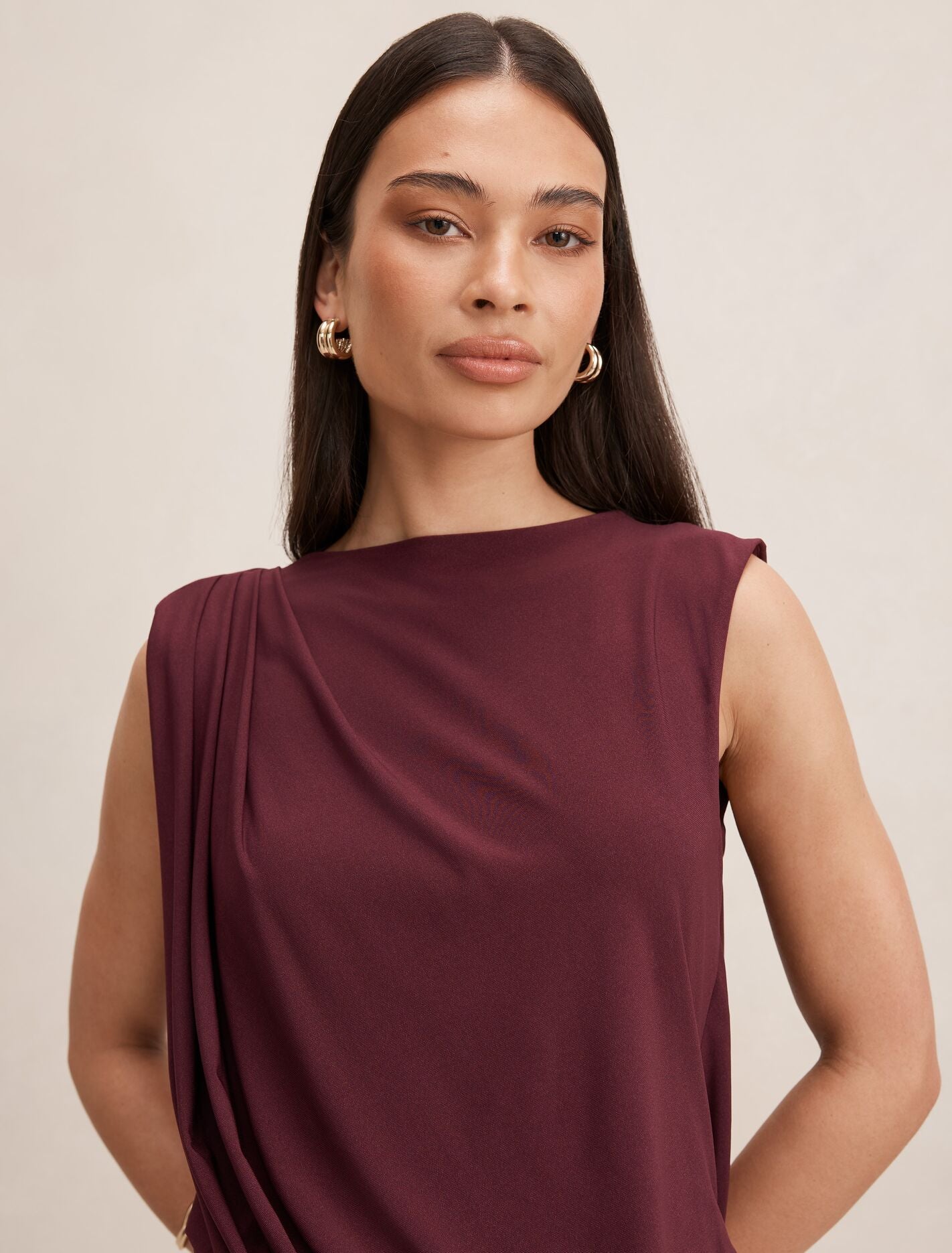 Leni Draped Backless Dress Forever New