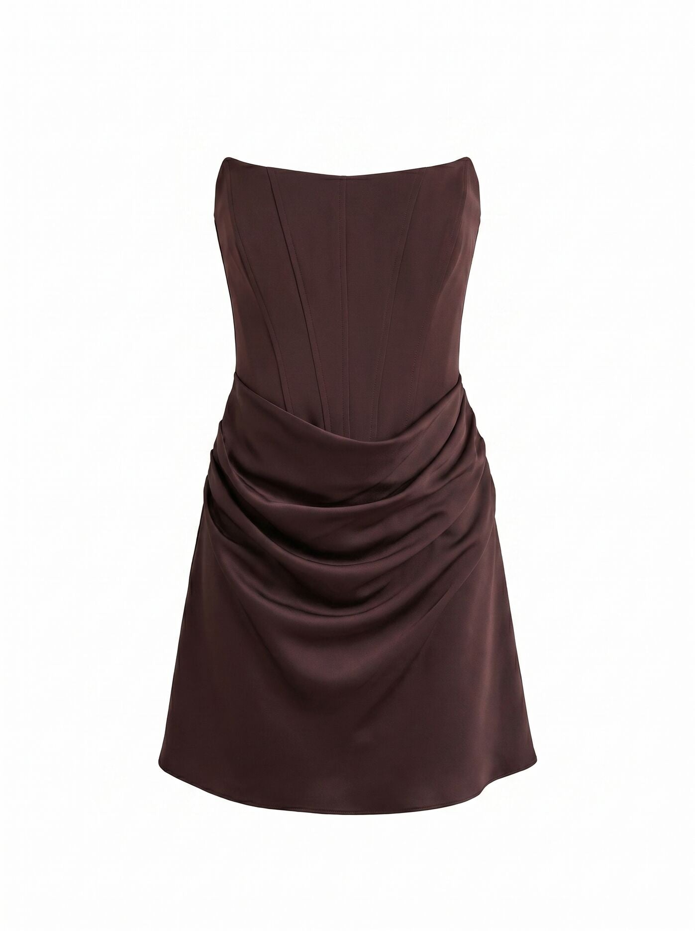 Isra Petite Drape Strapless Mini Dress Forever New