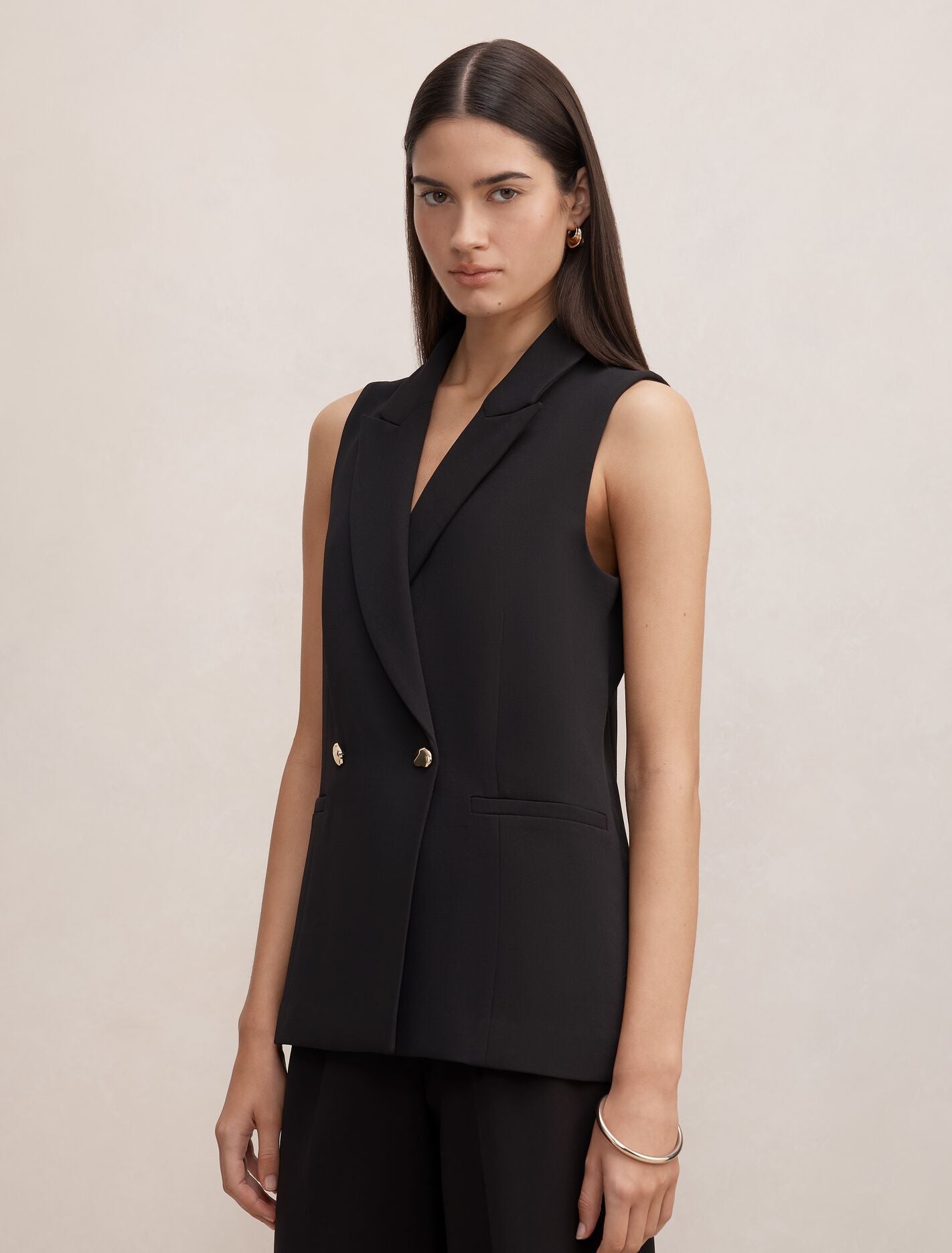 Dani Double Breasted Sleeveless Blazer Forever New