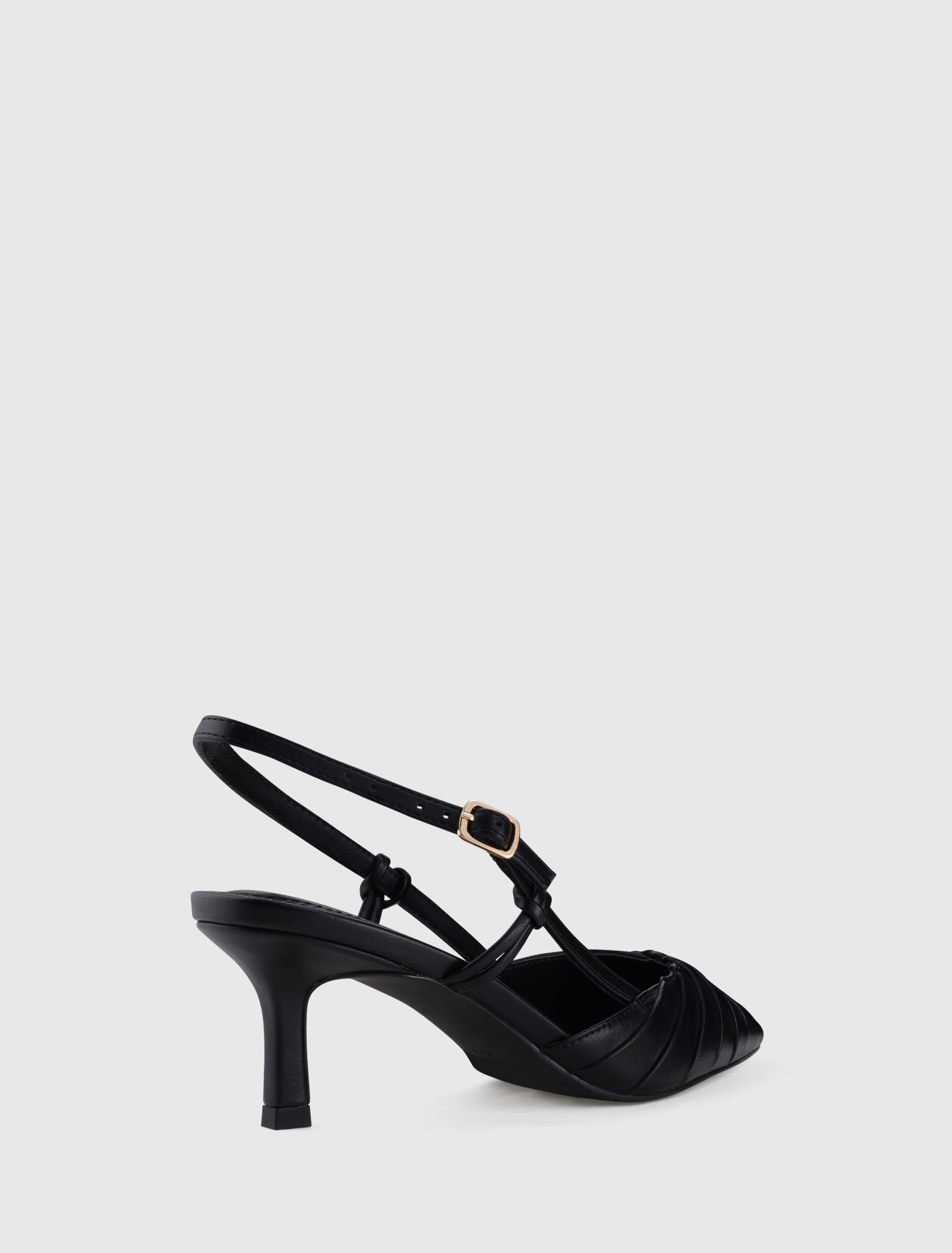 Petra Pleat Detail Heel Court Shoe