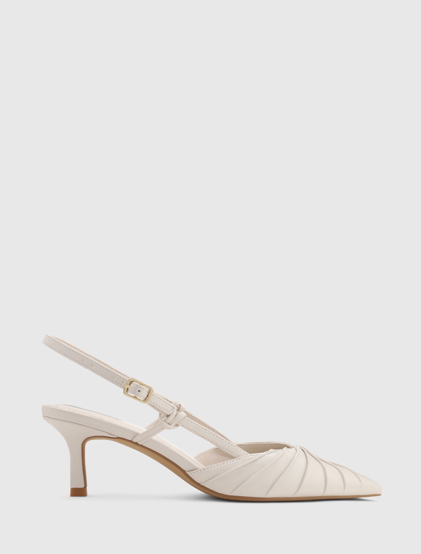 Petra Pleat Detail Heel Court Shoe
