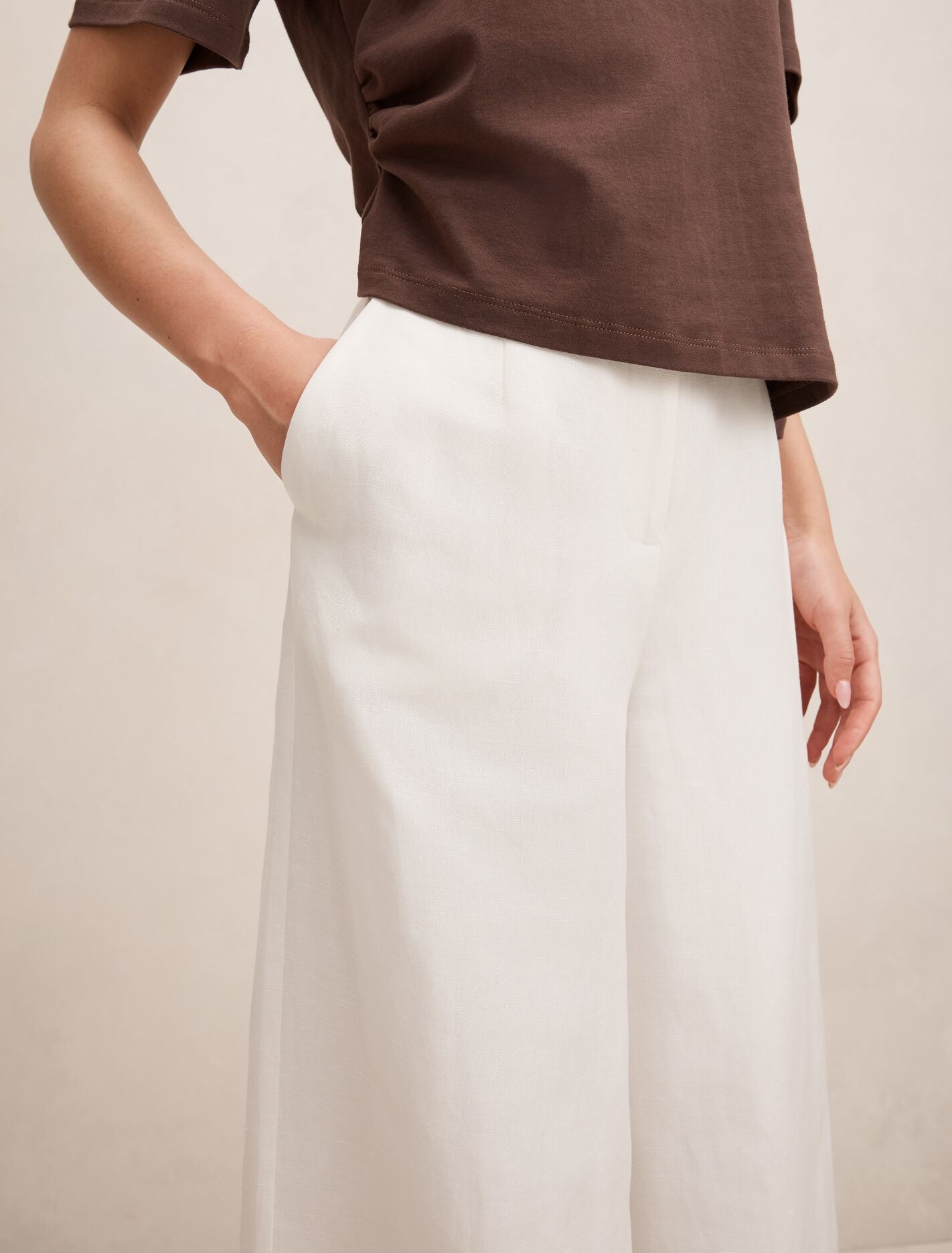 Matilda Linen Blend Wide Leg Pants Forever New