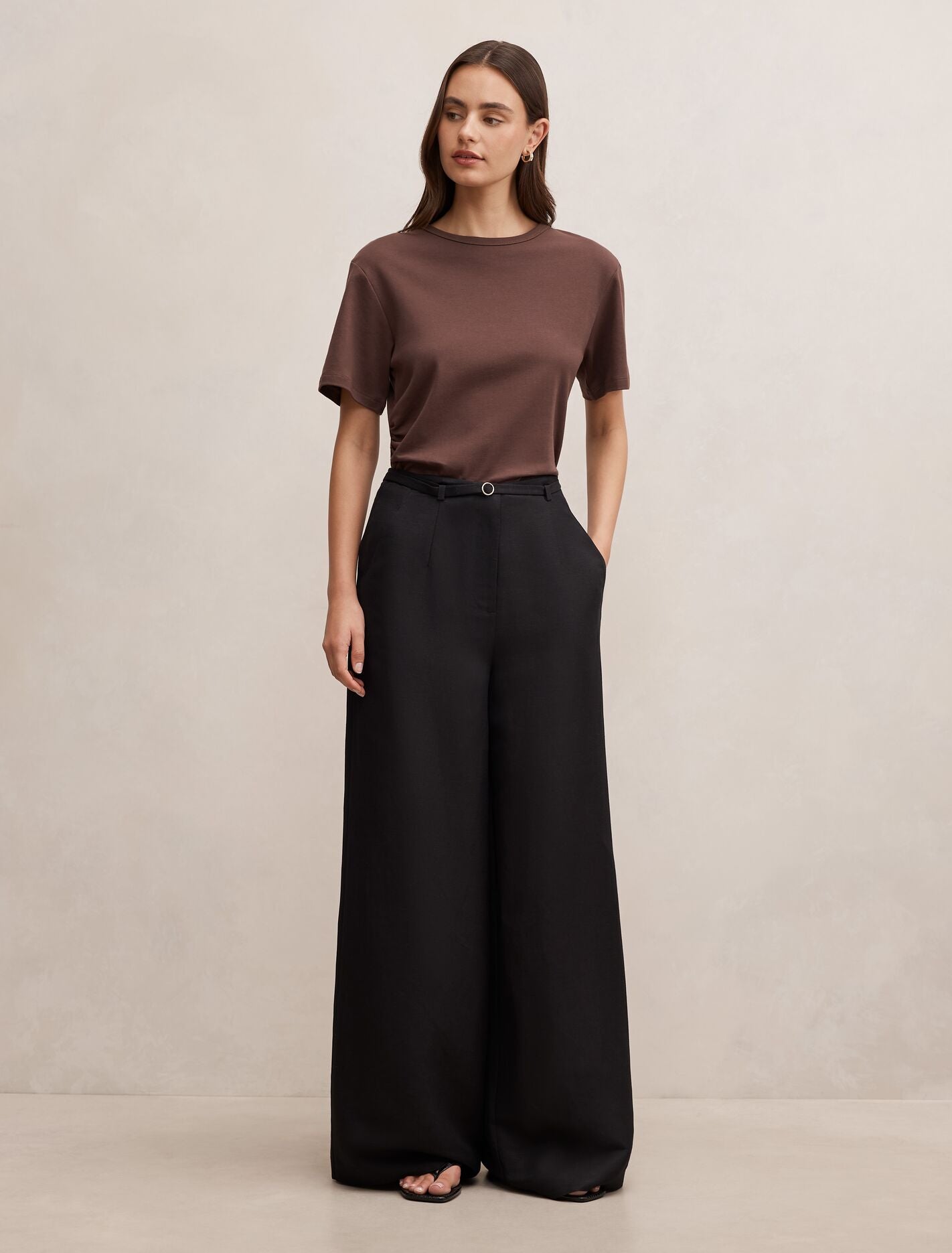 Matilda Linen Blend Wide Leg Pants Forever New
