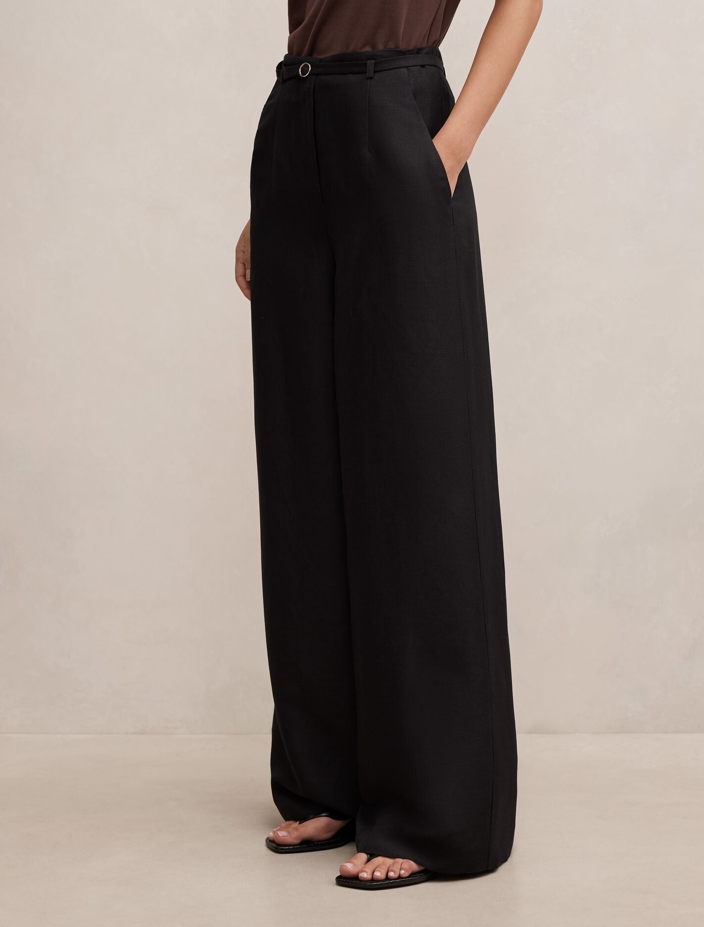 Matilda Linen Blend Wide Leg Pants Forever New