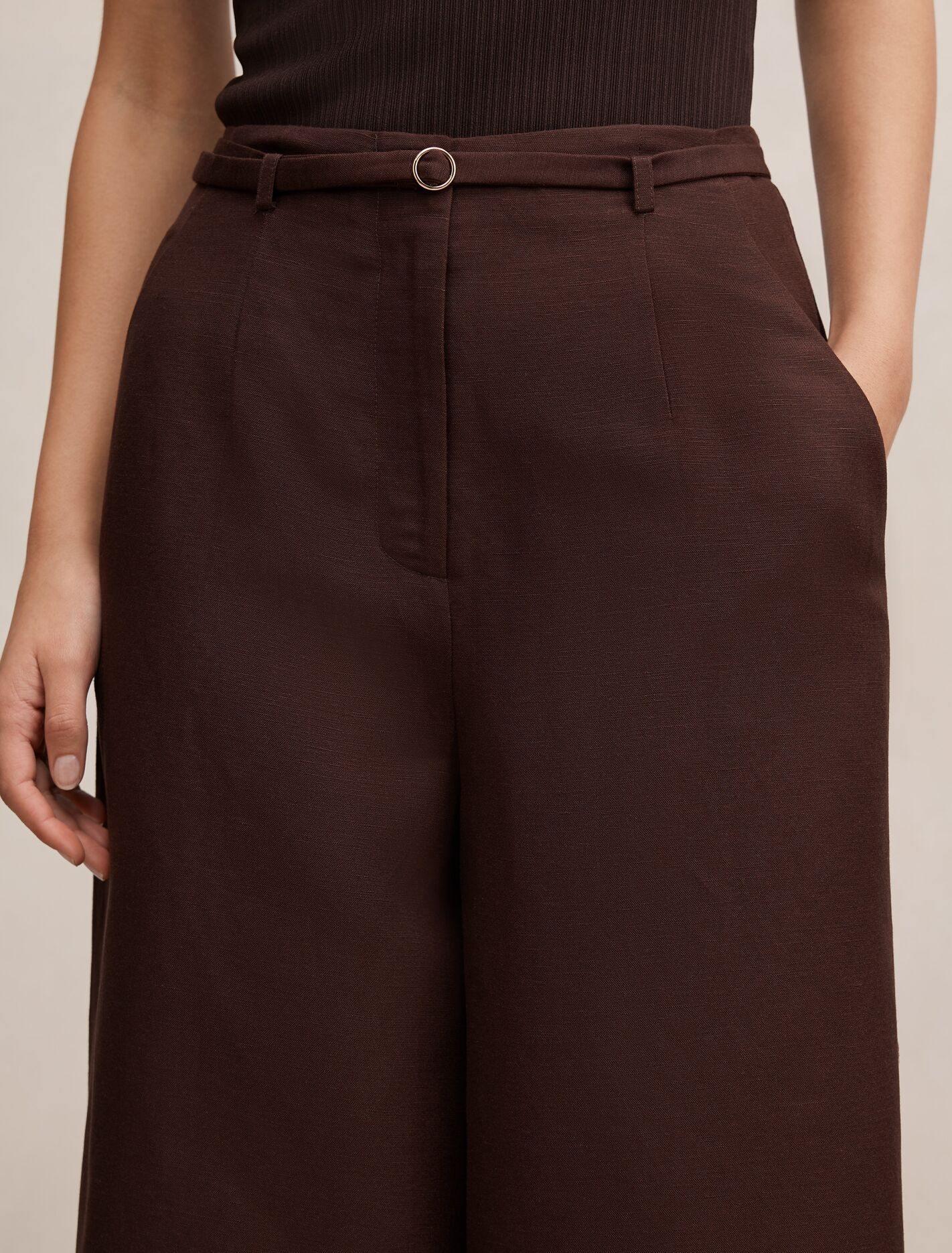 Matilda Linen Blend Wide Leg Pants Forever New