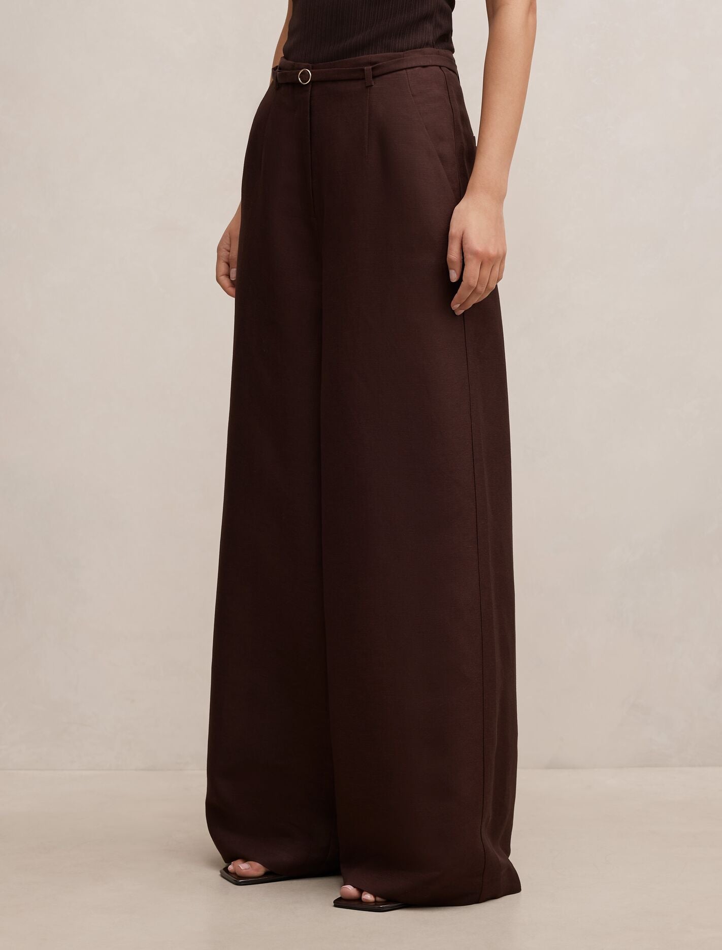 Matilda Linen Blend Wide Leg Pants Forever New