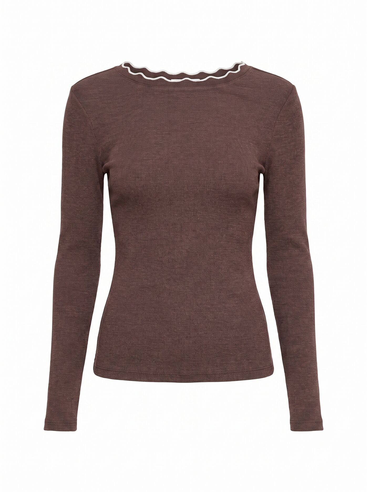Rebecca Scallop Long Sleeve Top