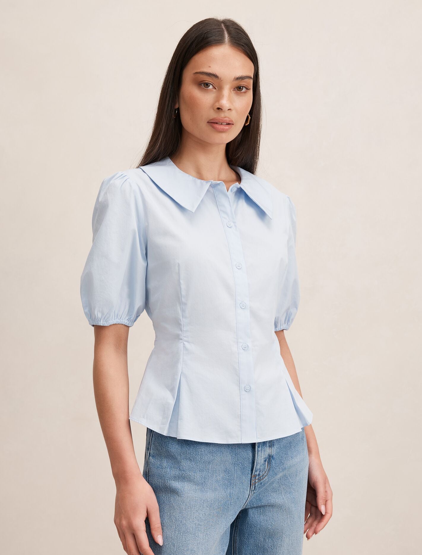 Gracie Bubble Sleeve Shirt Forever New