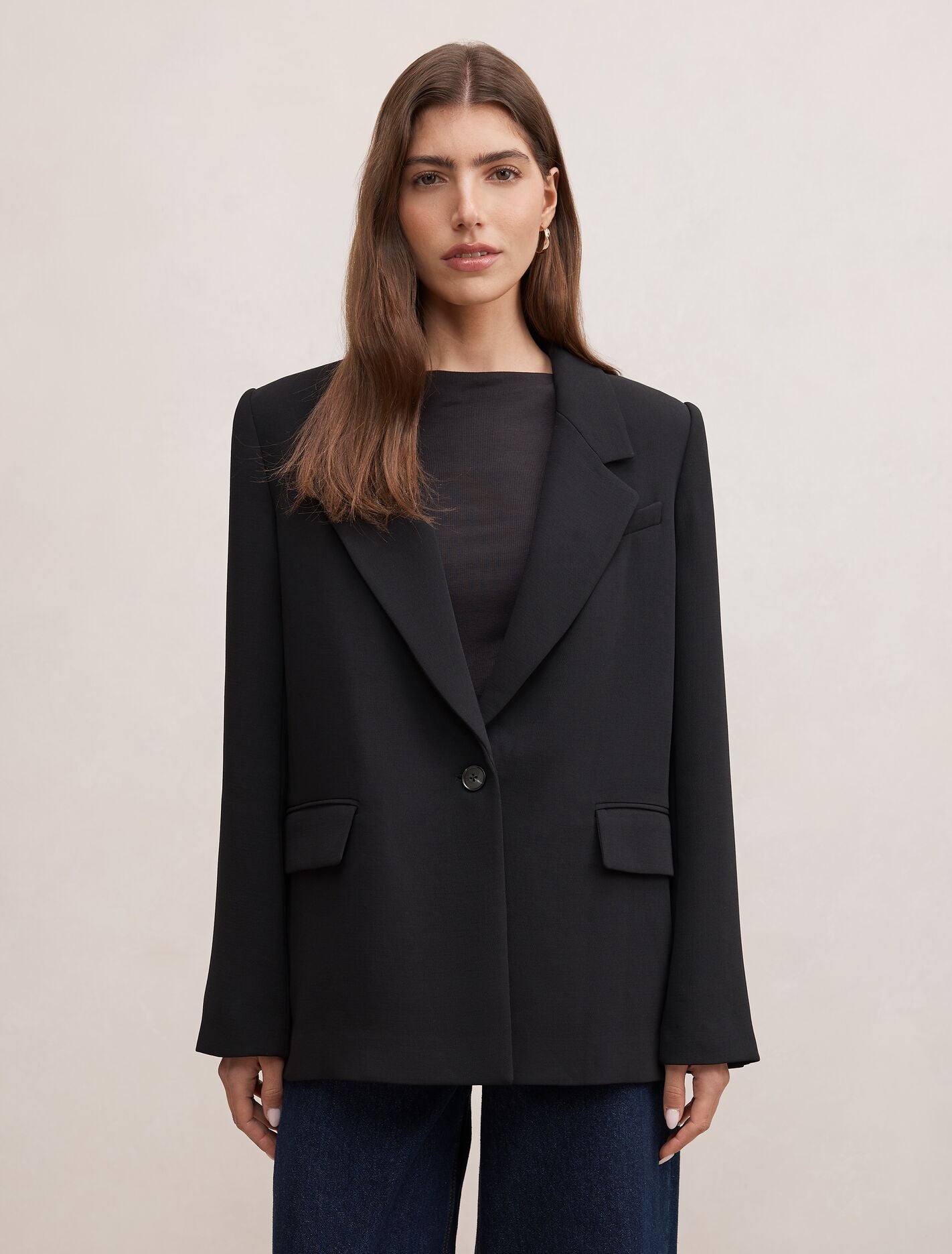 Demi Single Breasted Blazer Black Forever New