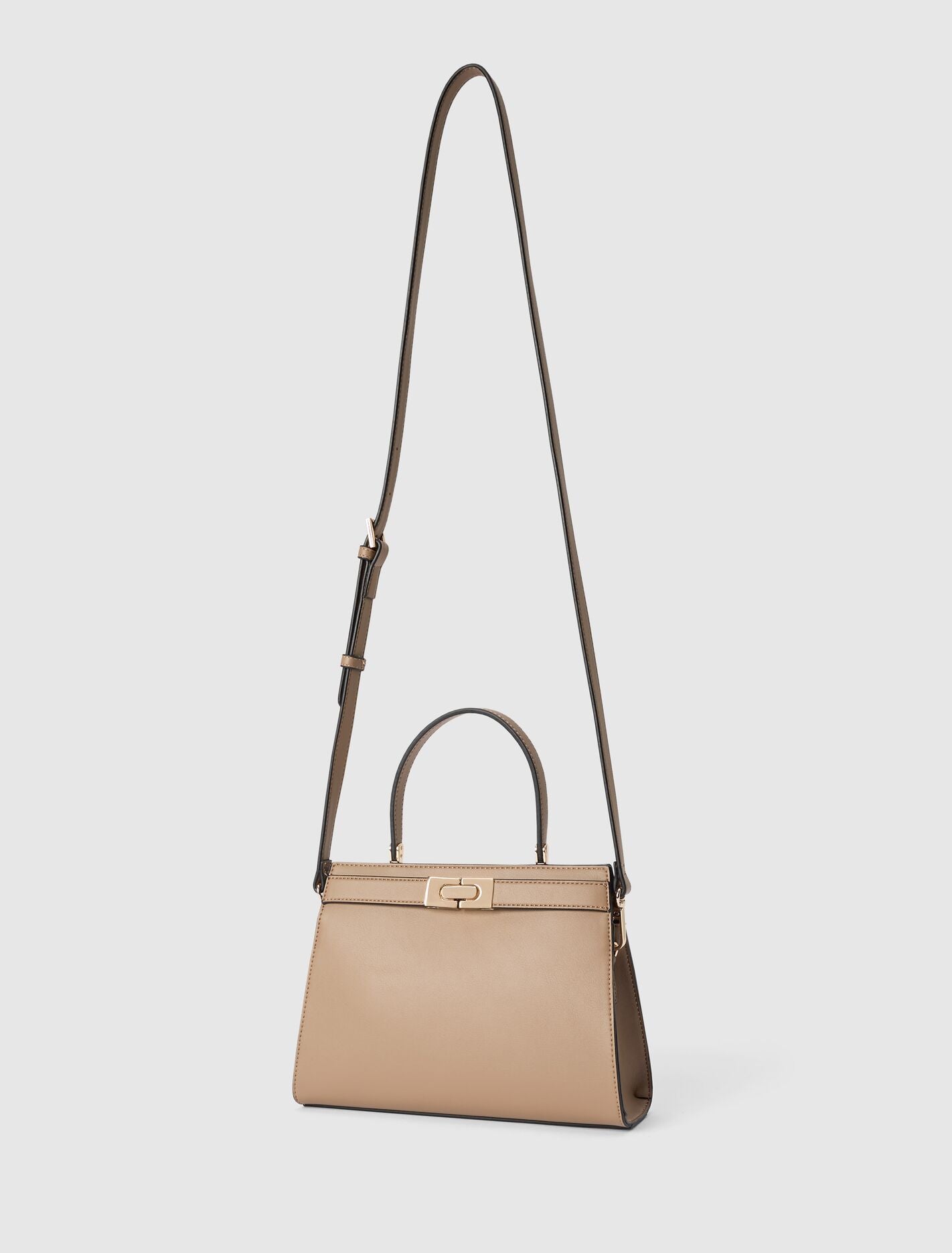 Lara Small Lady Top Handle Bag Mink | Forever New