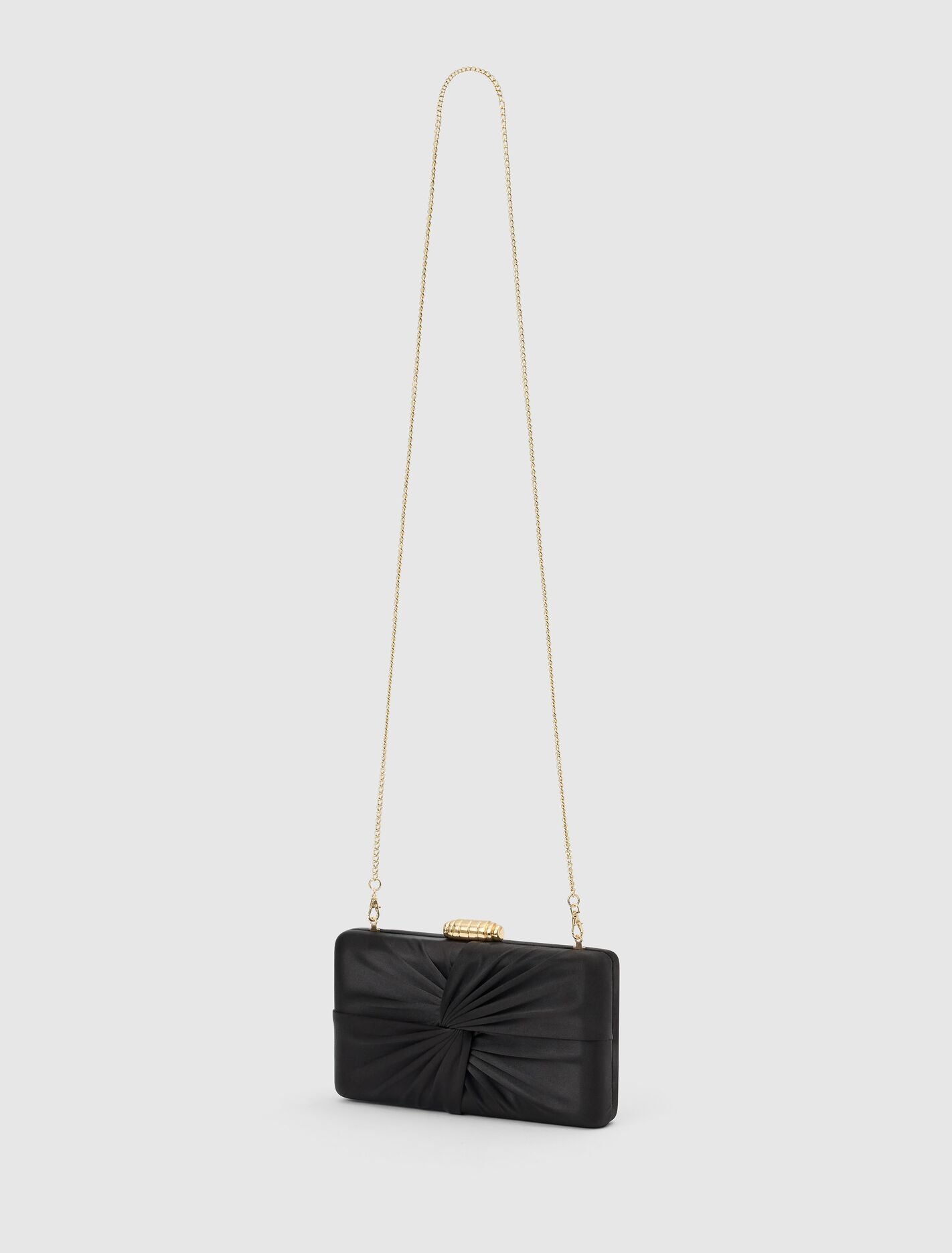 Tate Twist Satin Hardcase Clutch Forever New
