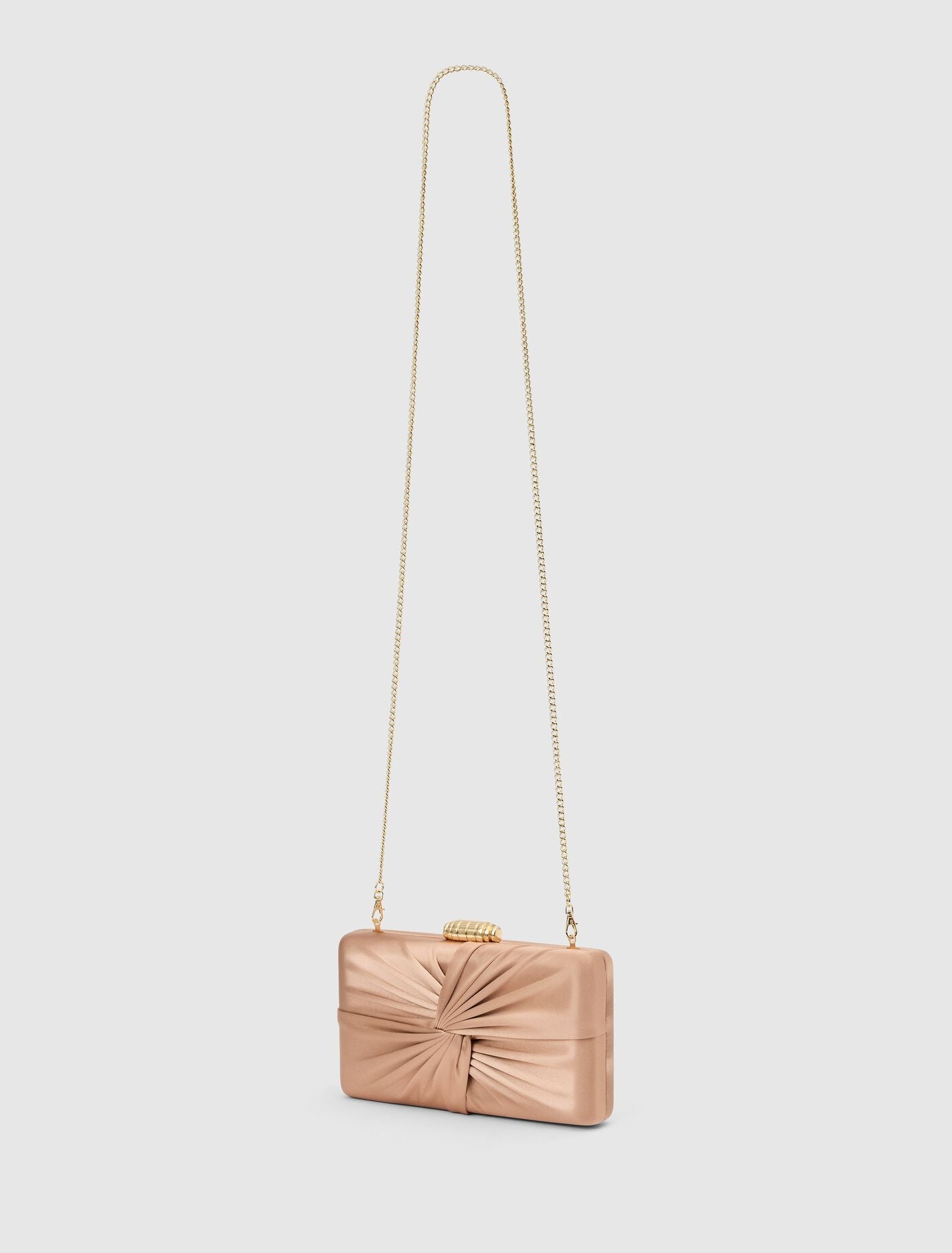 Tate Twist Satin Hardcase Clutch Forever New