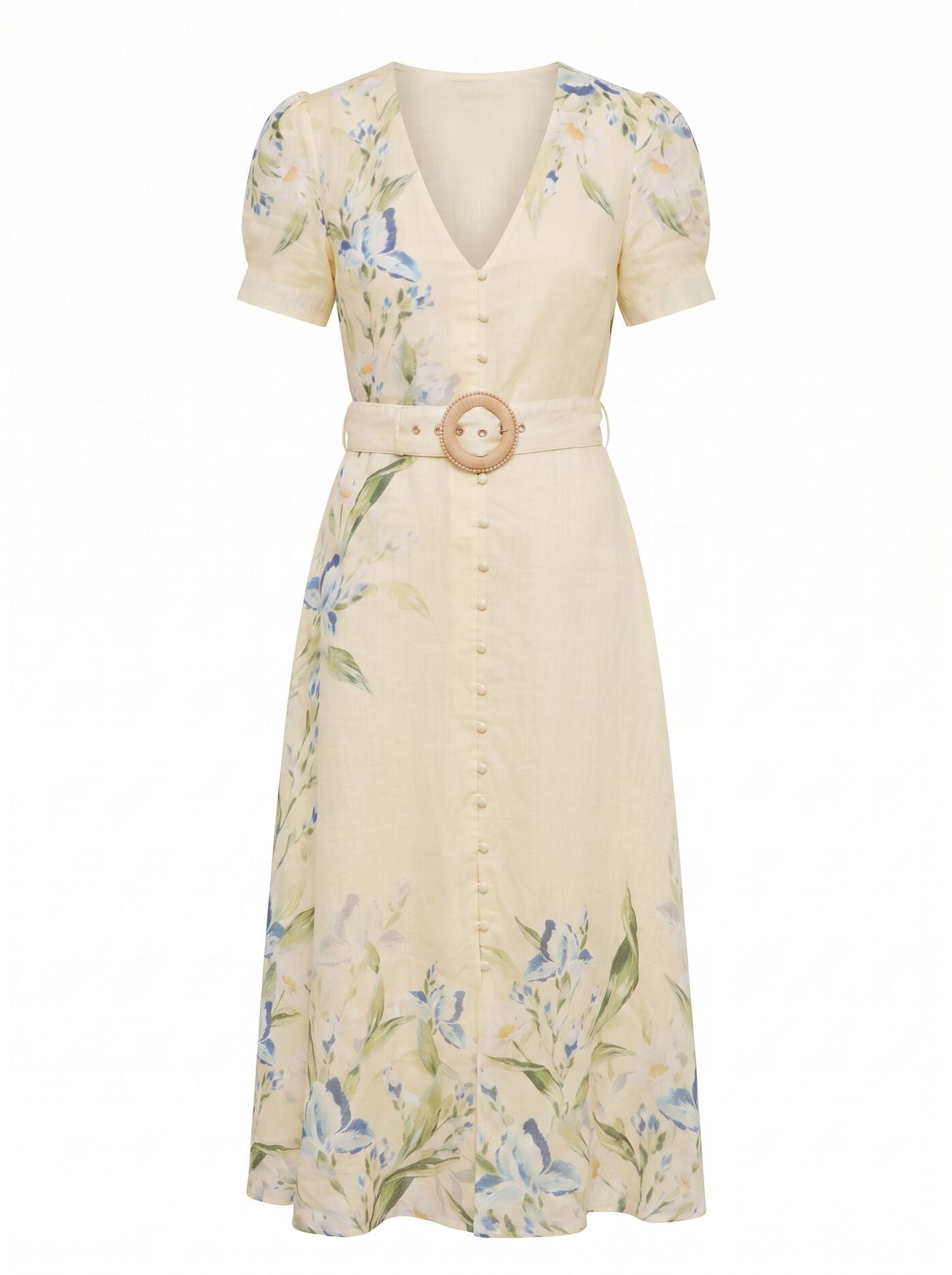 Calissa V-Neck Short Sleeve Midi Dress Forever New