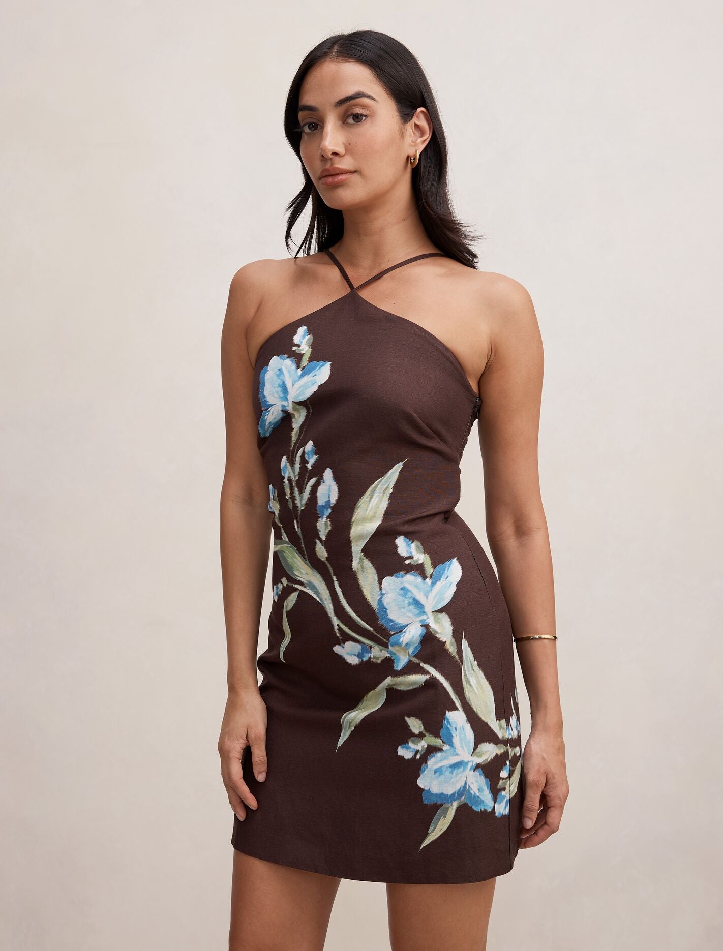 Beau Halter Neck Mini Dress Forever New