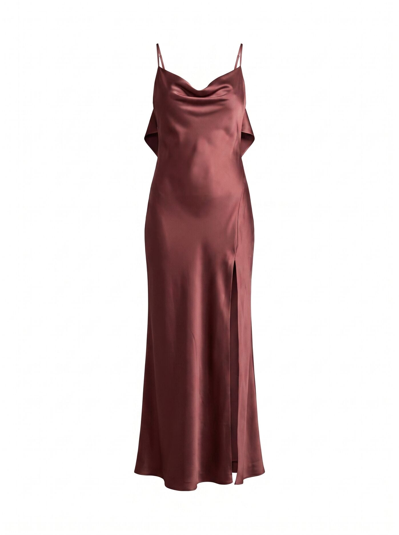 Allora Ruffle Back Satin Maxi Dress Forever New