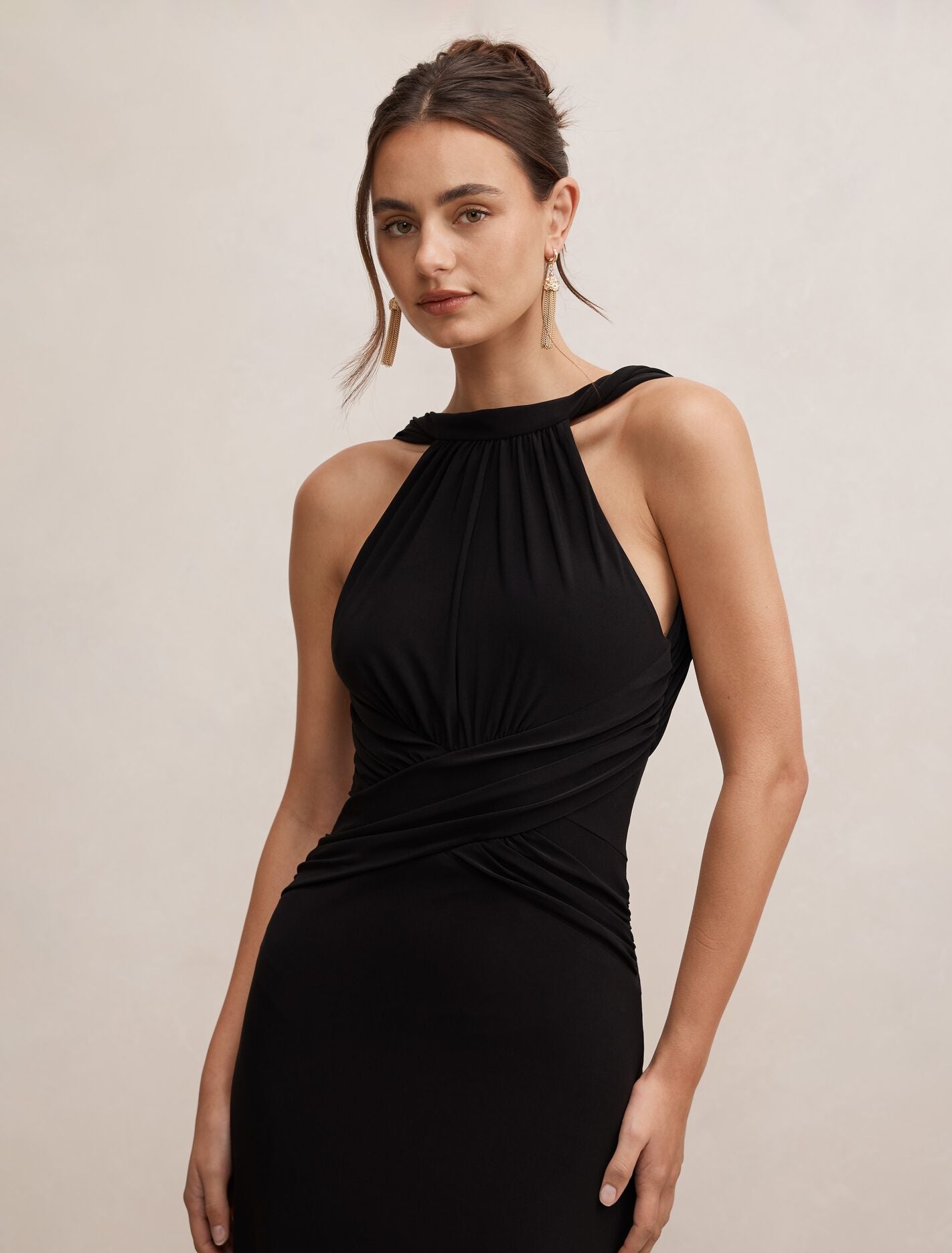 Rosalba Gathered Panel Maxi Dress Forever New