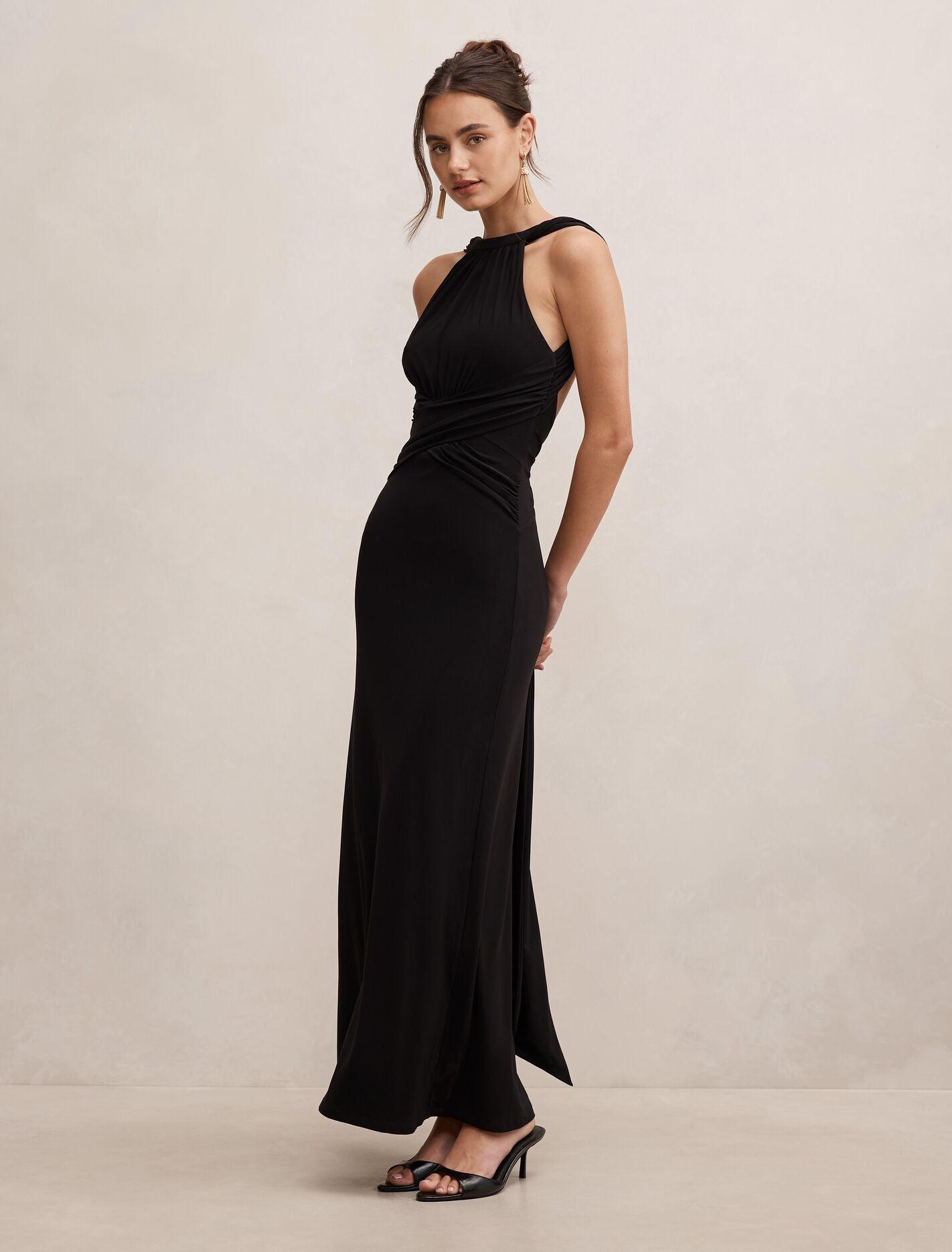 Rosalba Gathered Panel Maxi Dress Forever New