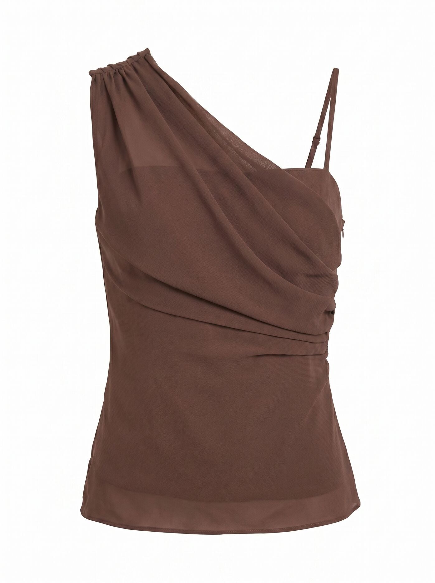 Morgan Petite Draped Shoulder Top