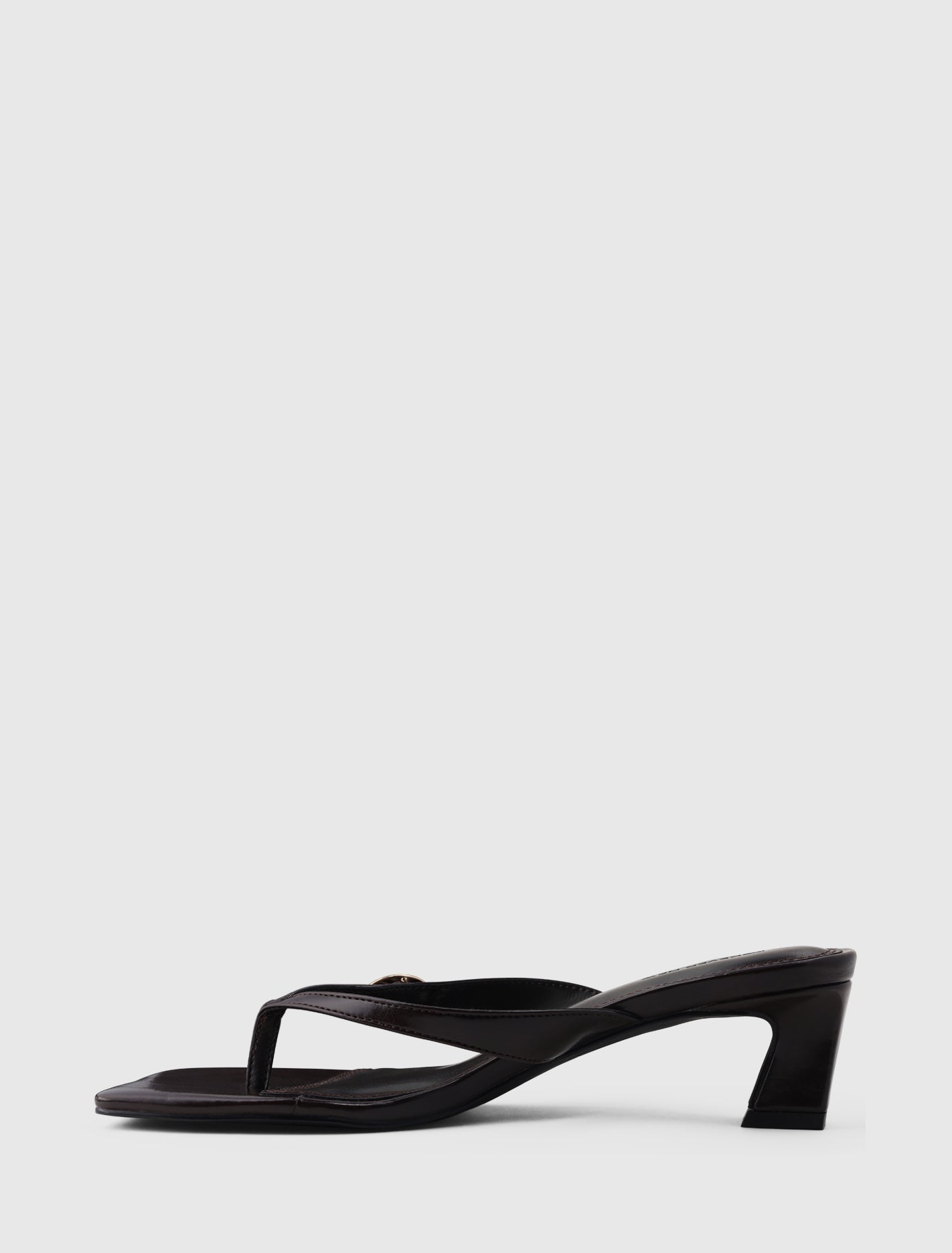 Belinda 2 Buckle Detail Thong Heeled Sandal