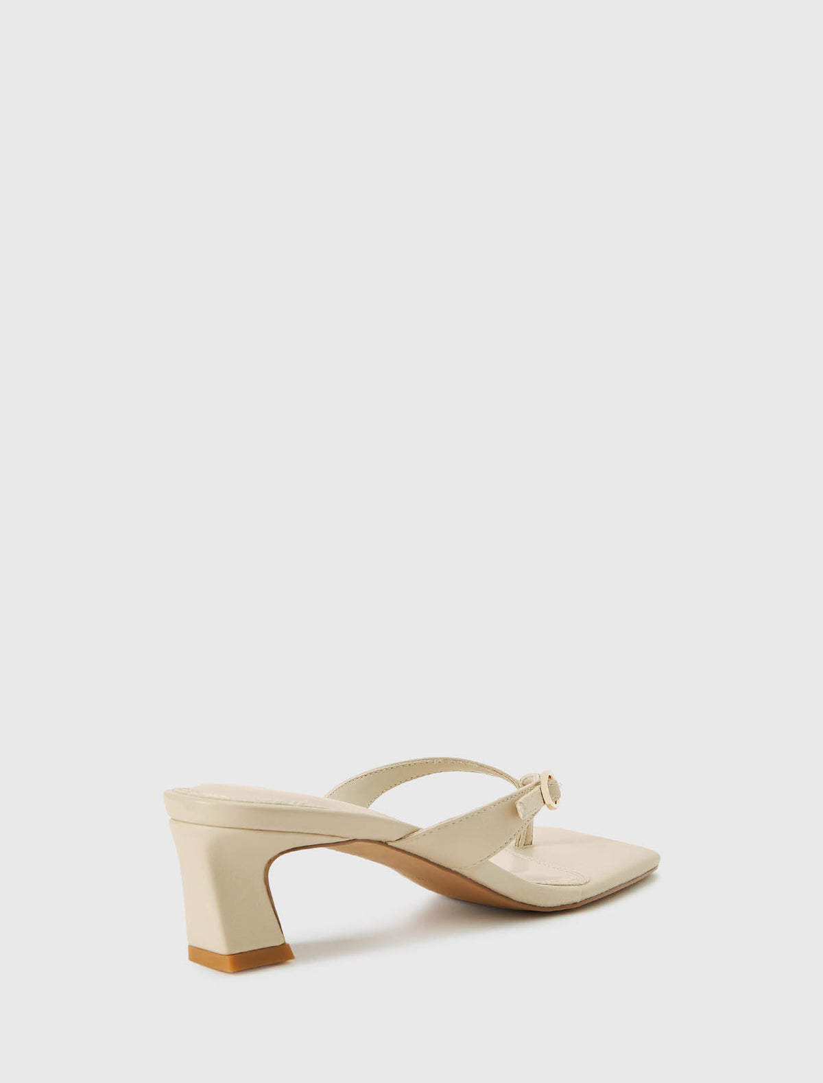 Belinda 2 Buckle Detail Thong Heeled Sandal Forever New