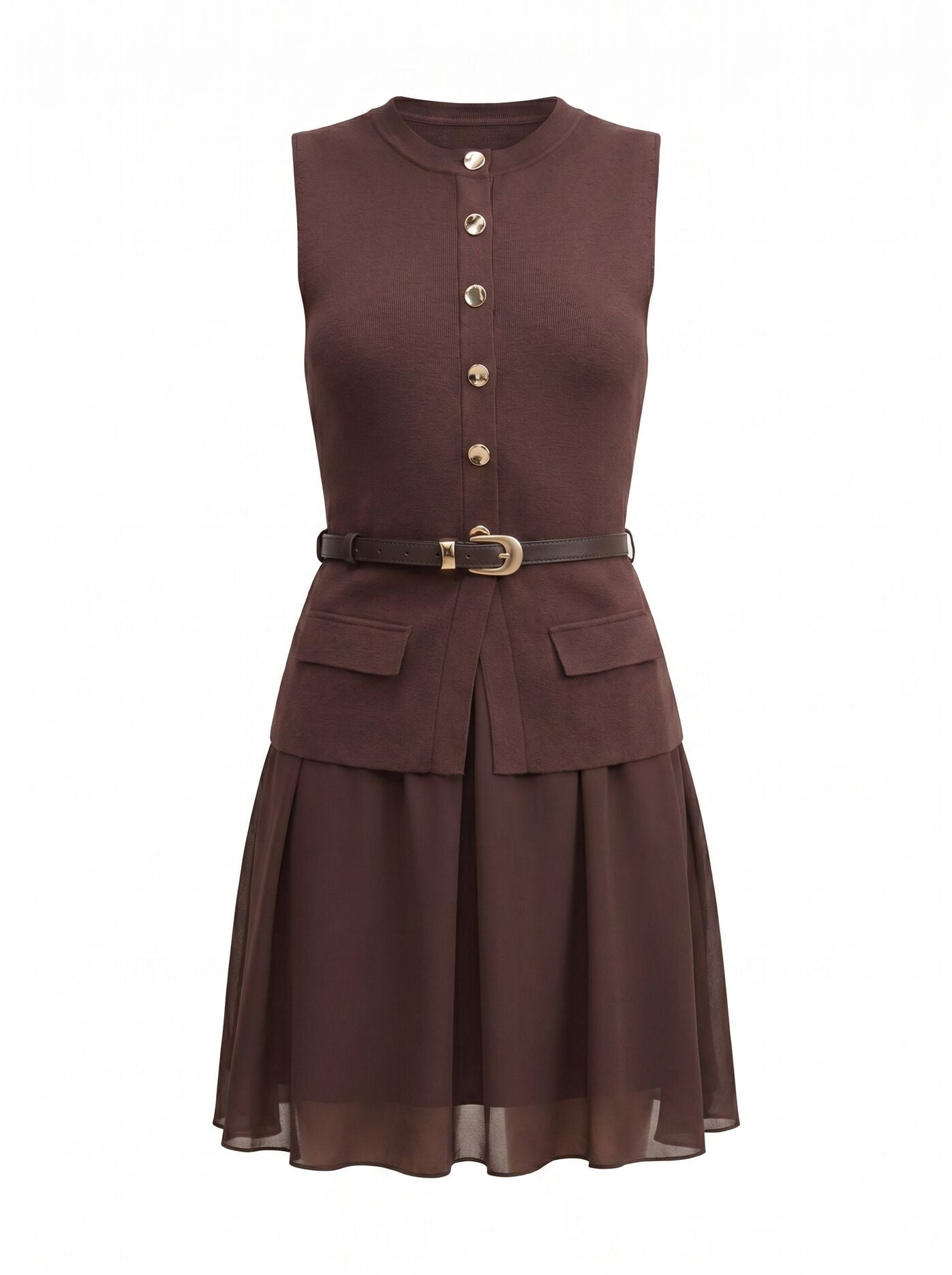 Belle Woven Mix Mini Dress Forever New