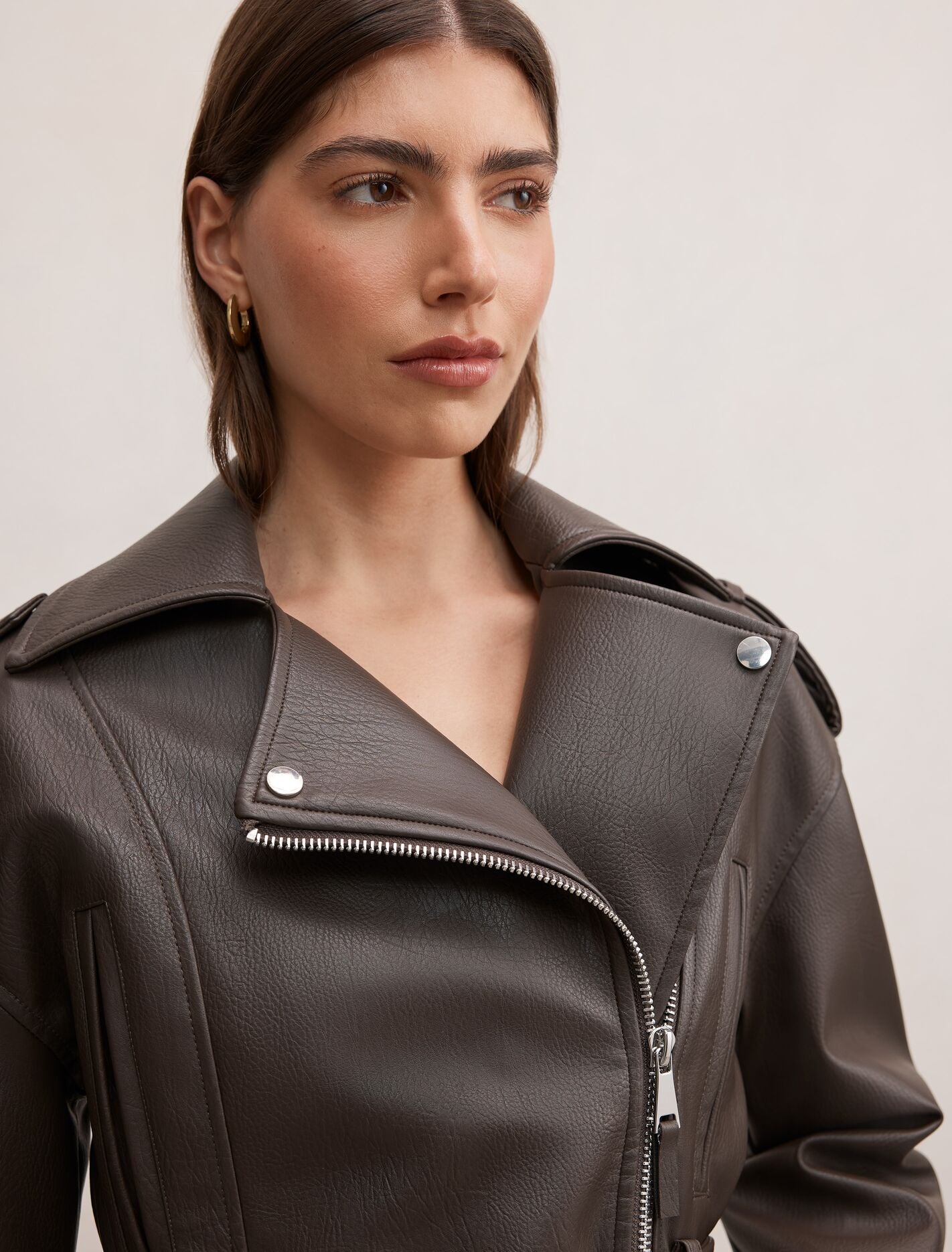 Brooklyn Pu Belted Biker Jacket Forever New