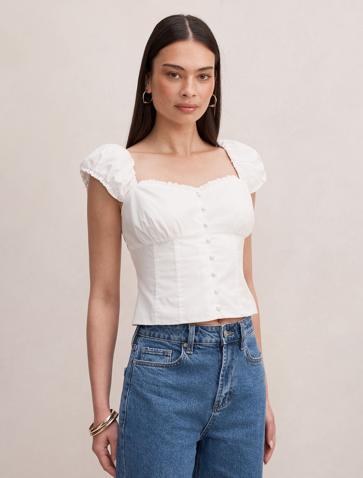 Alice Cotton Button Top Forever New