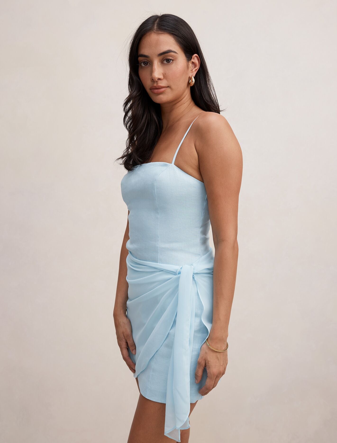 Sienna Linen Sarong Mini Dress Forever New