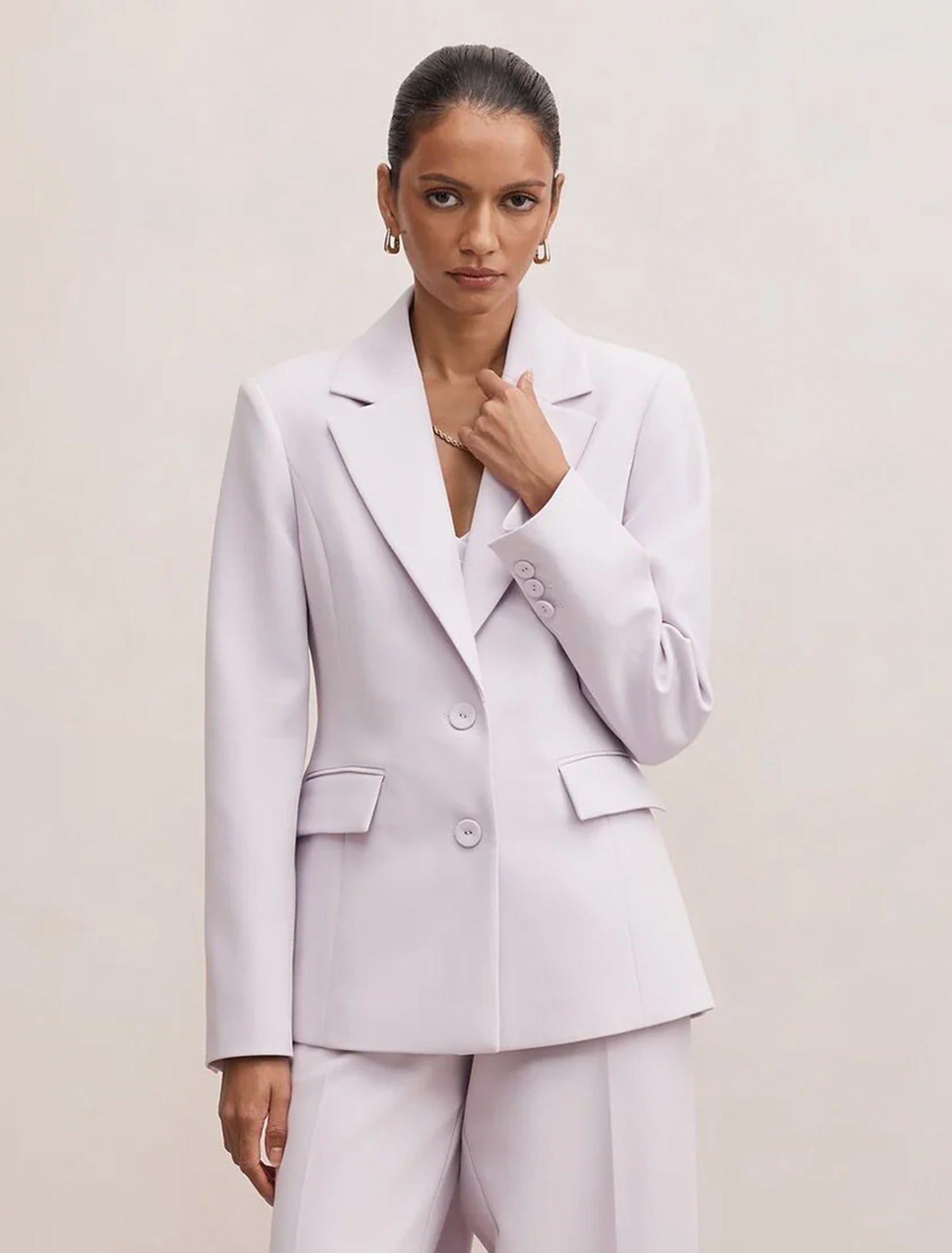 Lee Petite Nipped Waist Blazer Lilac Suit Forever New