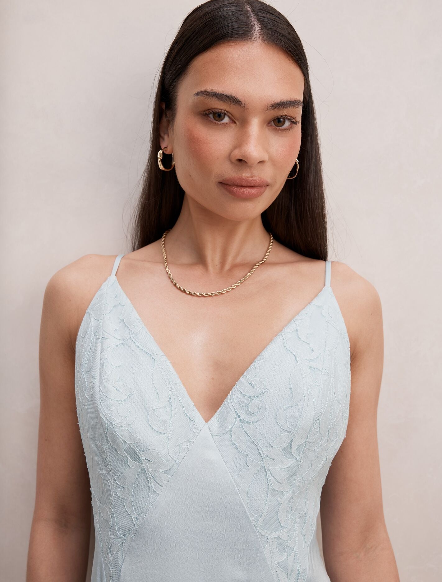 Salome V Neck Lace Maxi Dress Forever New