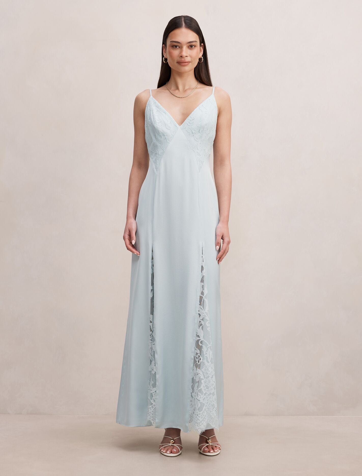 Salome V Neck Lace Maxi Dress Forever New
