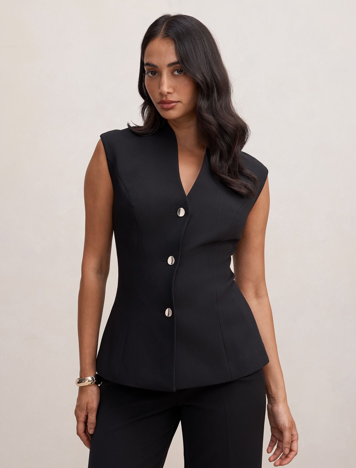 Rosalie Waistcoat Black Forever New