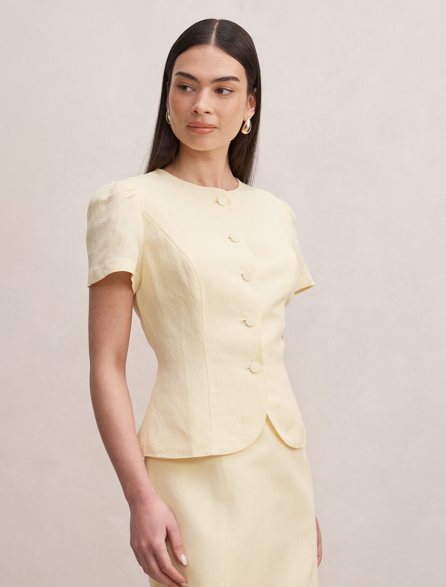 Cartia Button Down Top Forever New