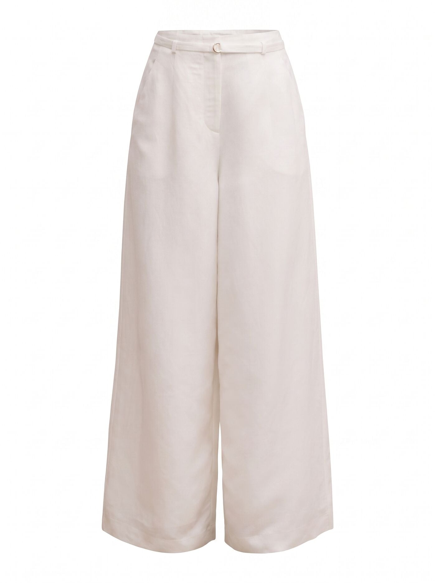 Matilda Petite Linen Blend Wide Leg Pants Forever New