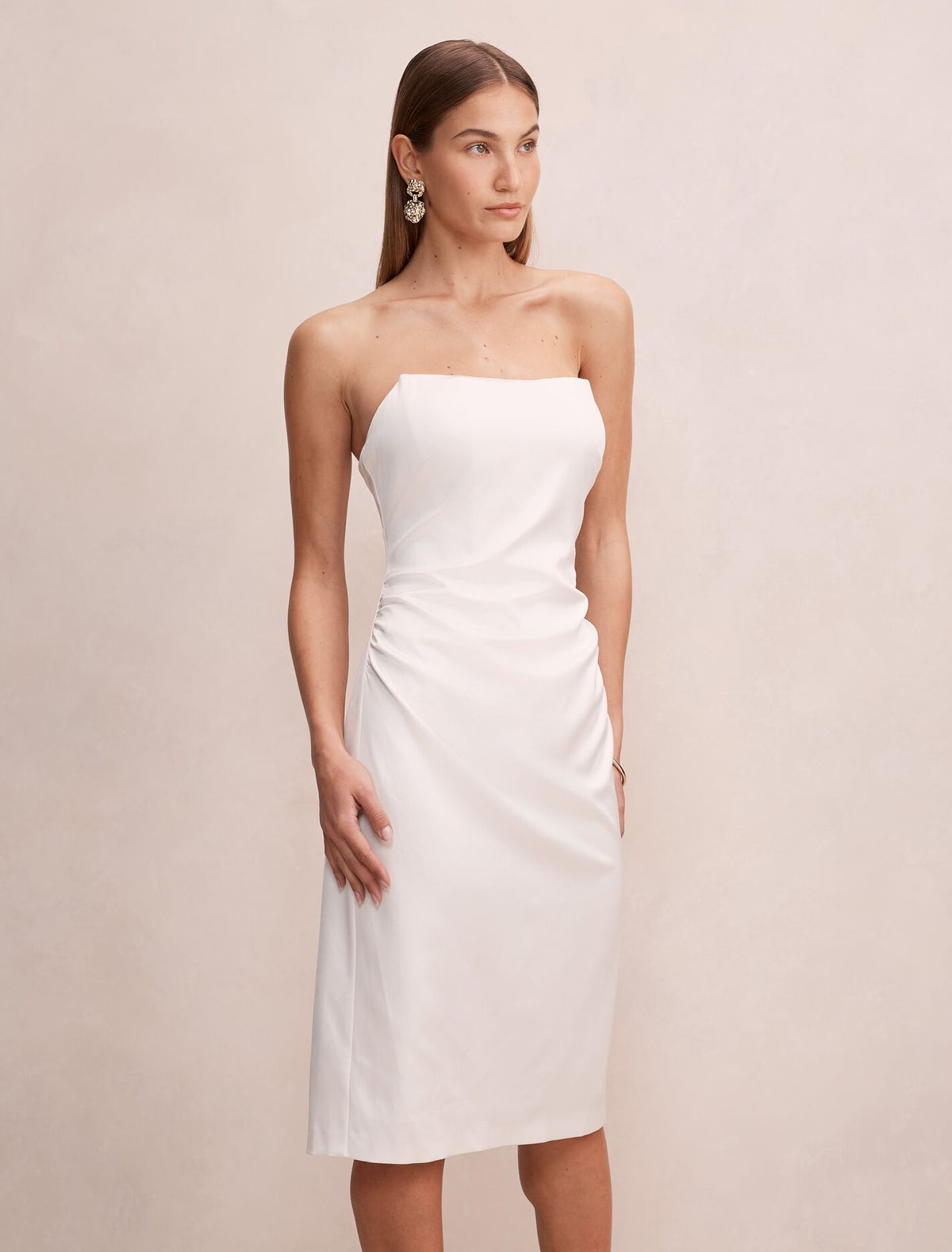Ivana Strapless Midi Dress