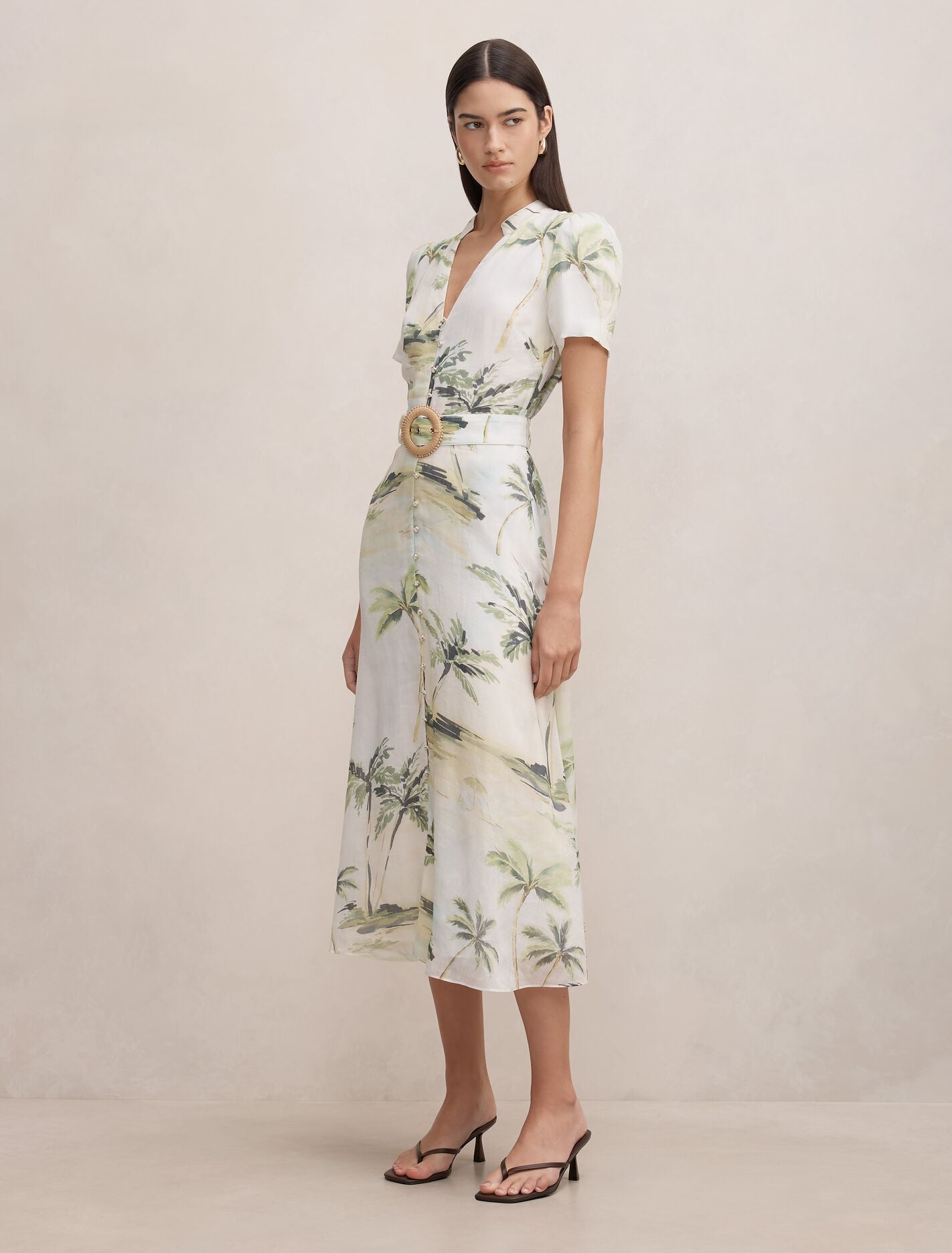 Bree Printed Shirt Midi Dress Forever New