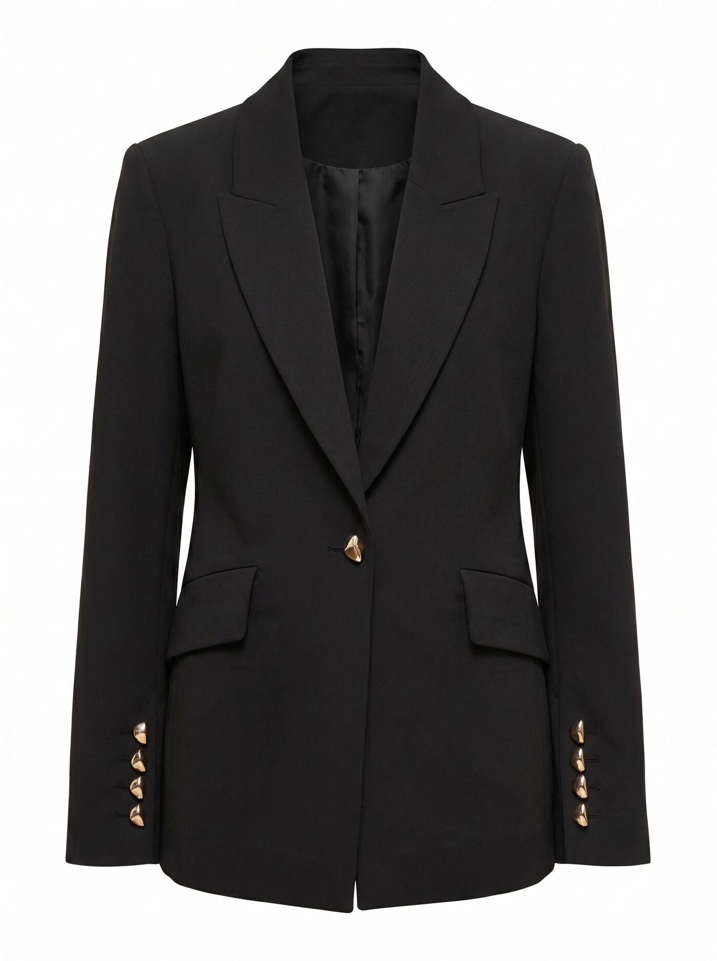 Trixie Petite Gold Button Blazer Forever New