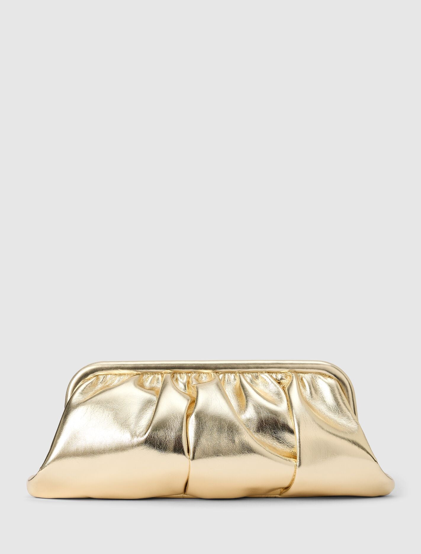 Solana Soft Frame Clutch 0 Gold Forever New